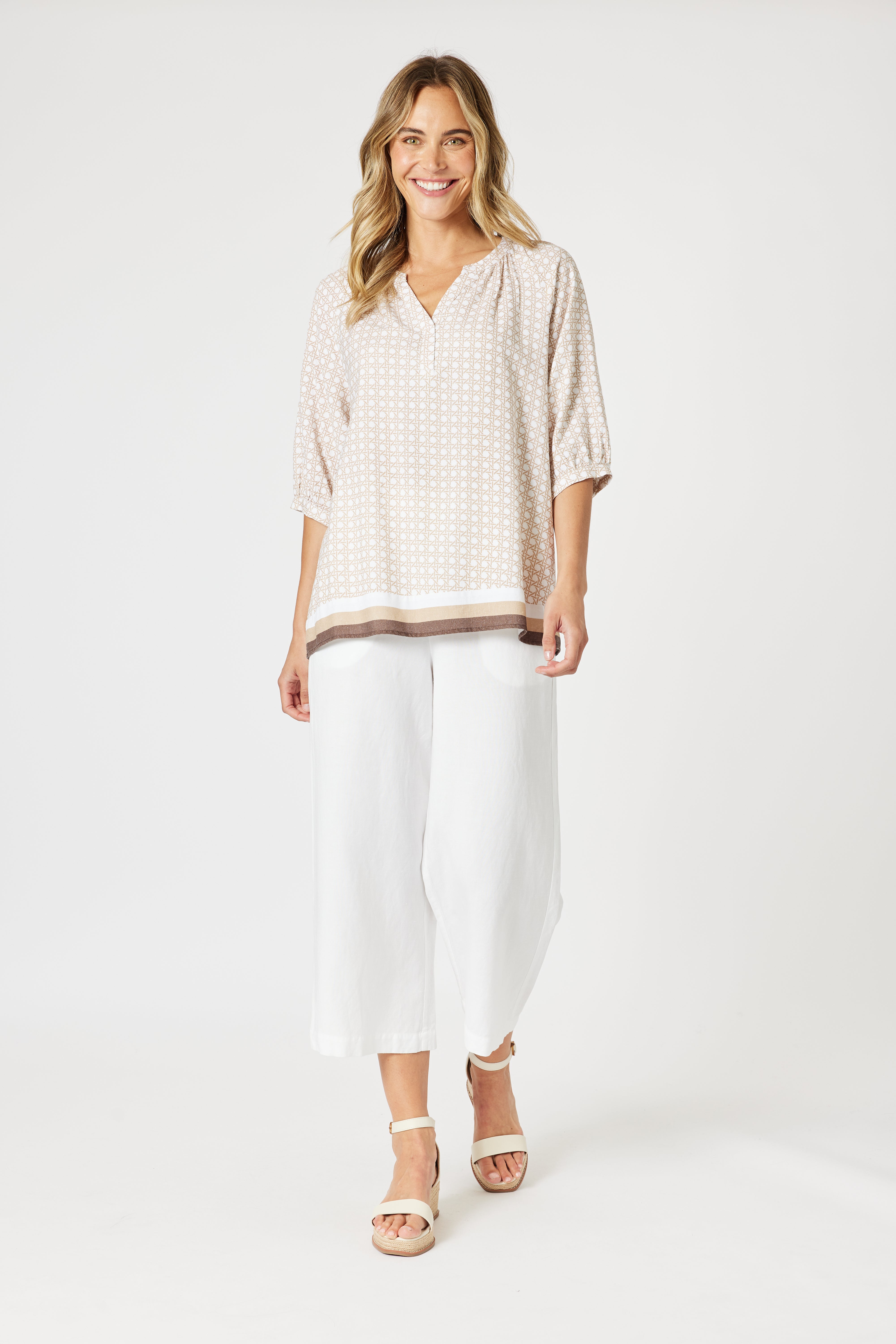 Gordon Smith Rattan Top - Natural/White