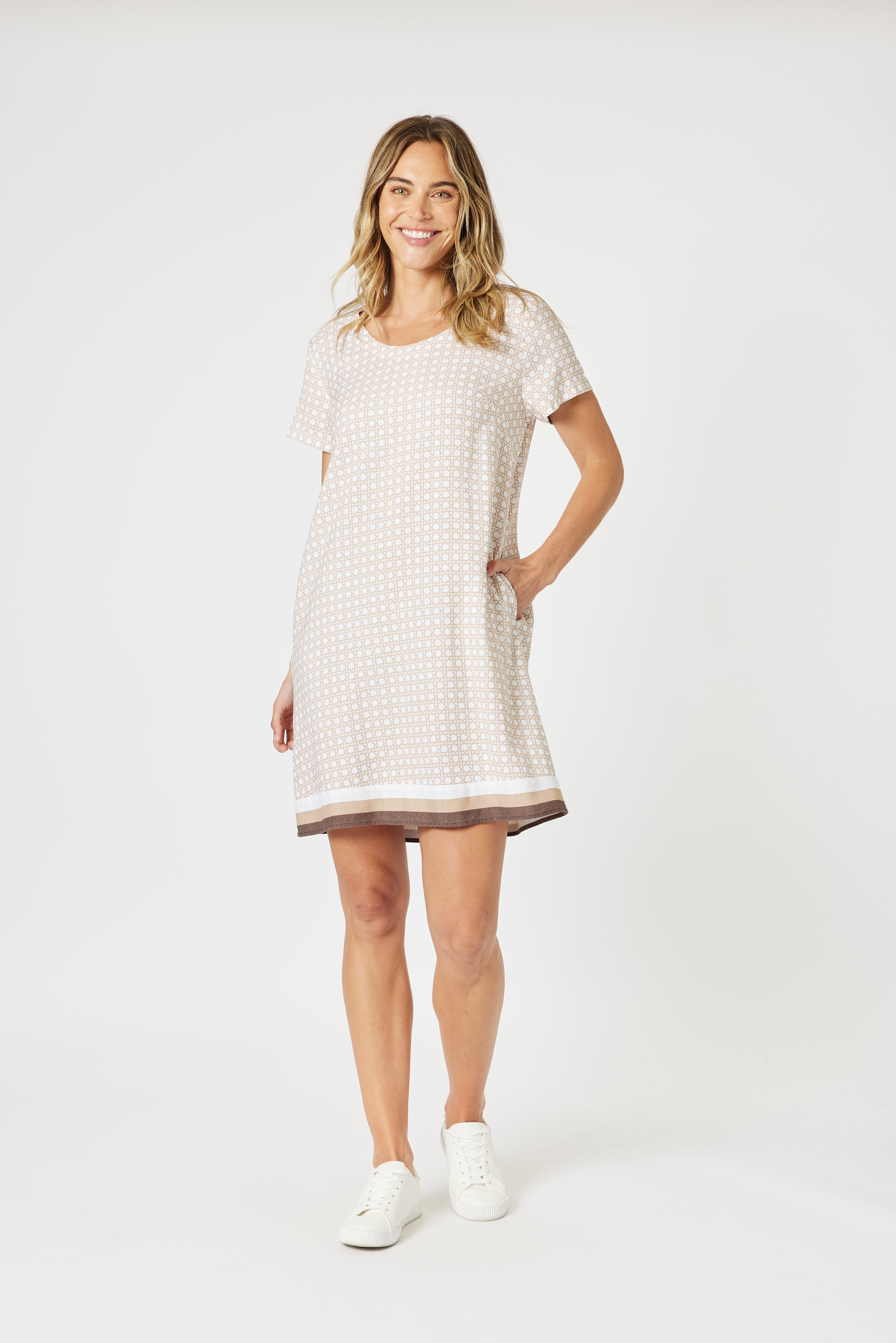 Gordon Smith Rattan Dress - Natural/White
