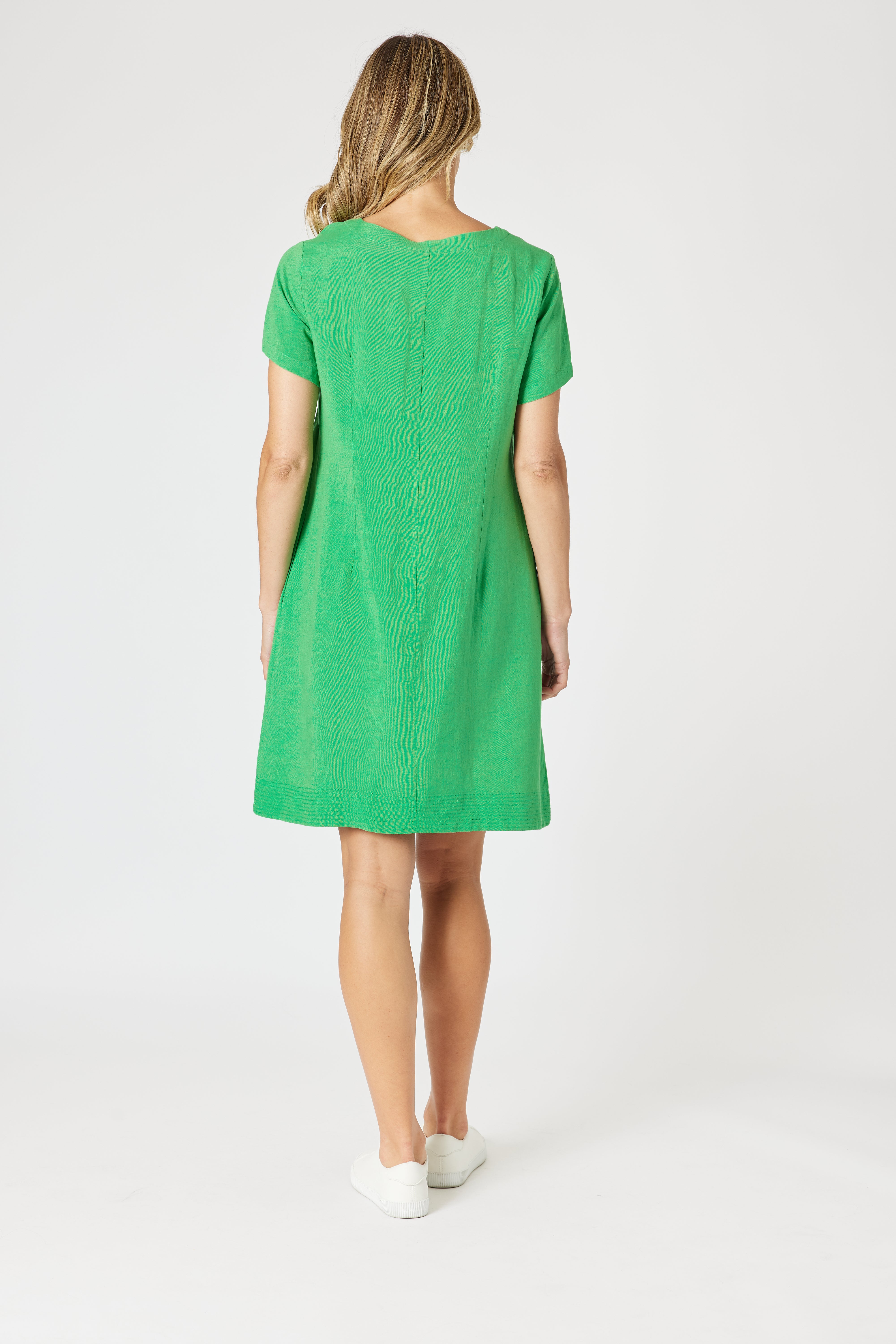 Gordon Smith Lino Stitch Dress - Elm
