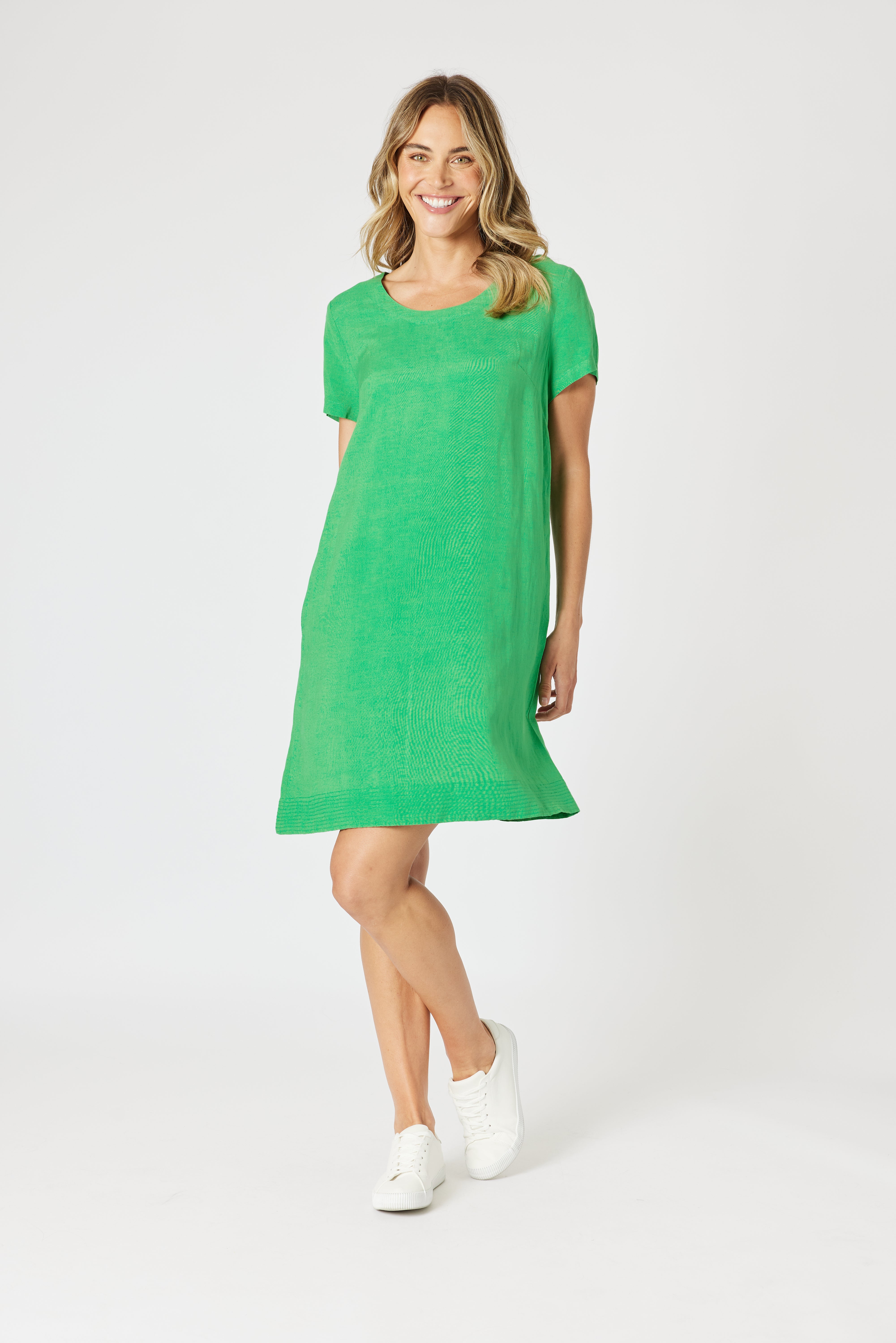 Gordon Smith Lino Stitch Dress - Elm