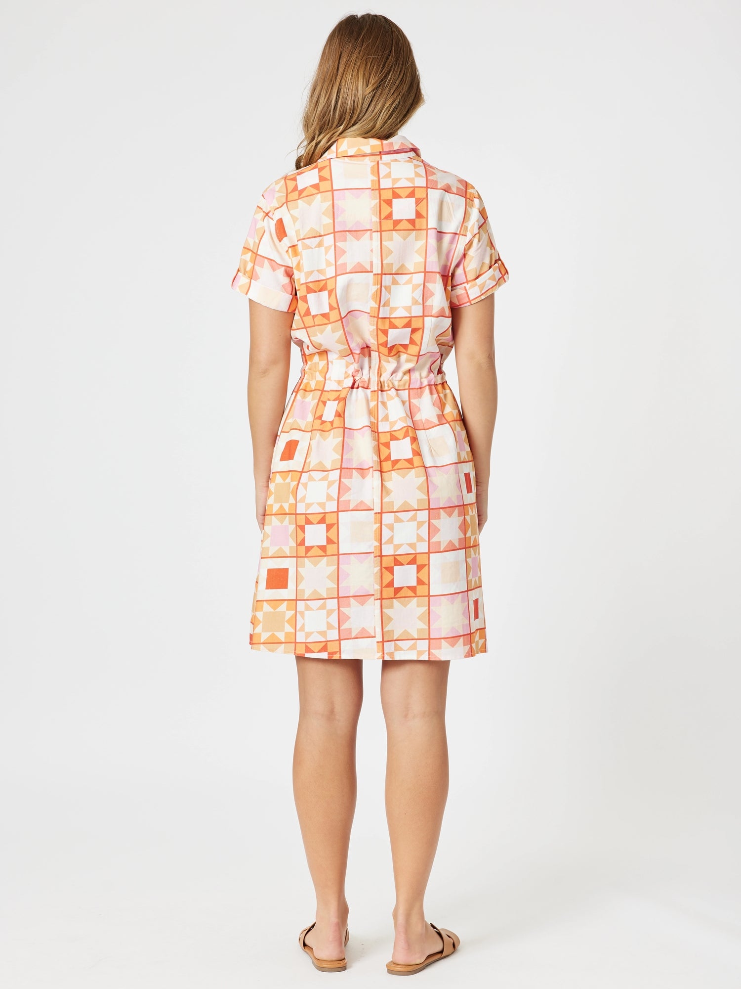 Threadz Corfu Print Dress - Mango Multi
