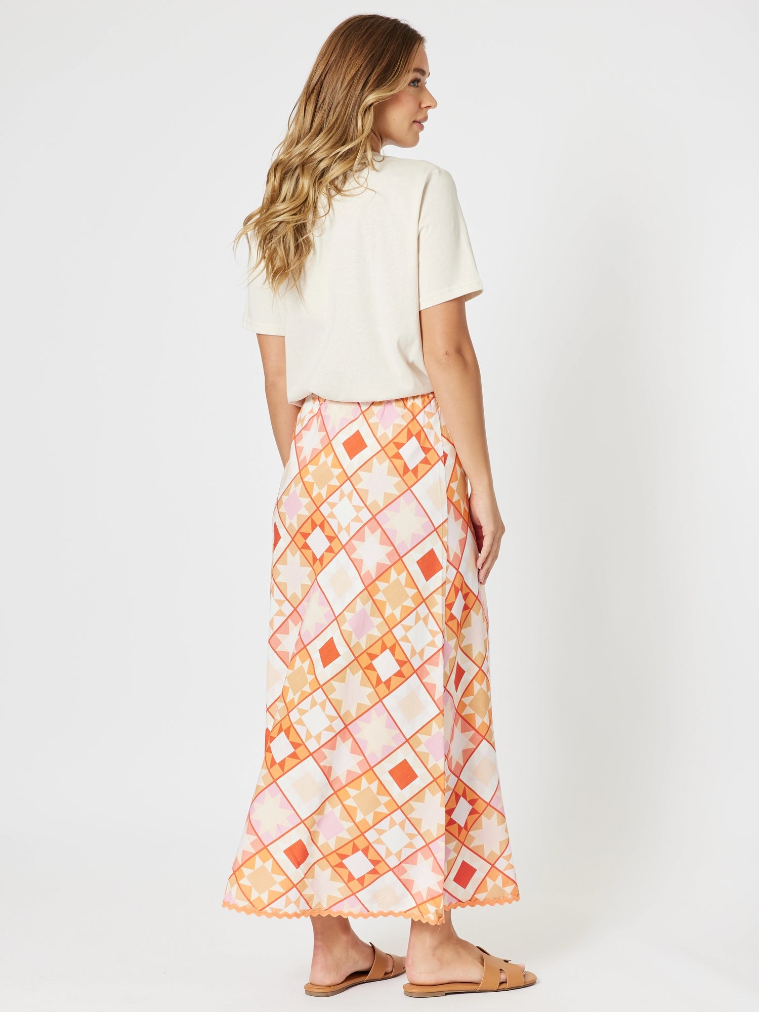Threadz Corfu Print Skirt - Mango Multi