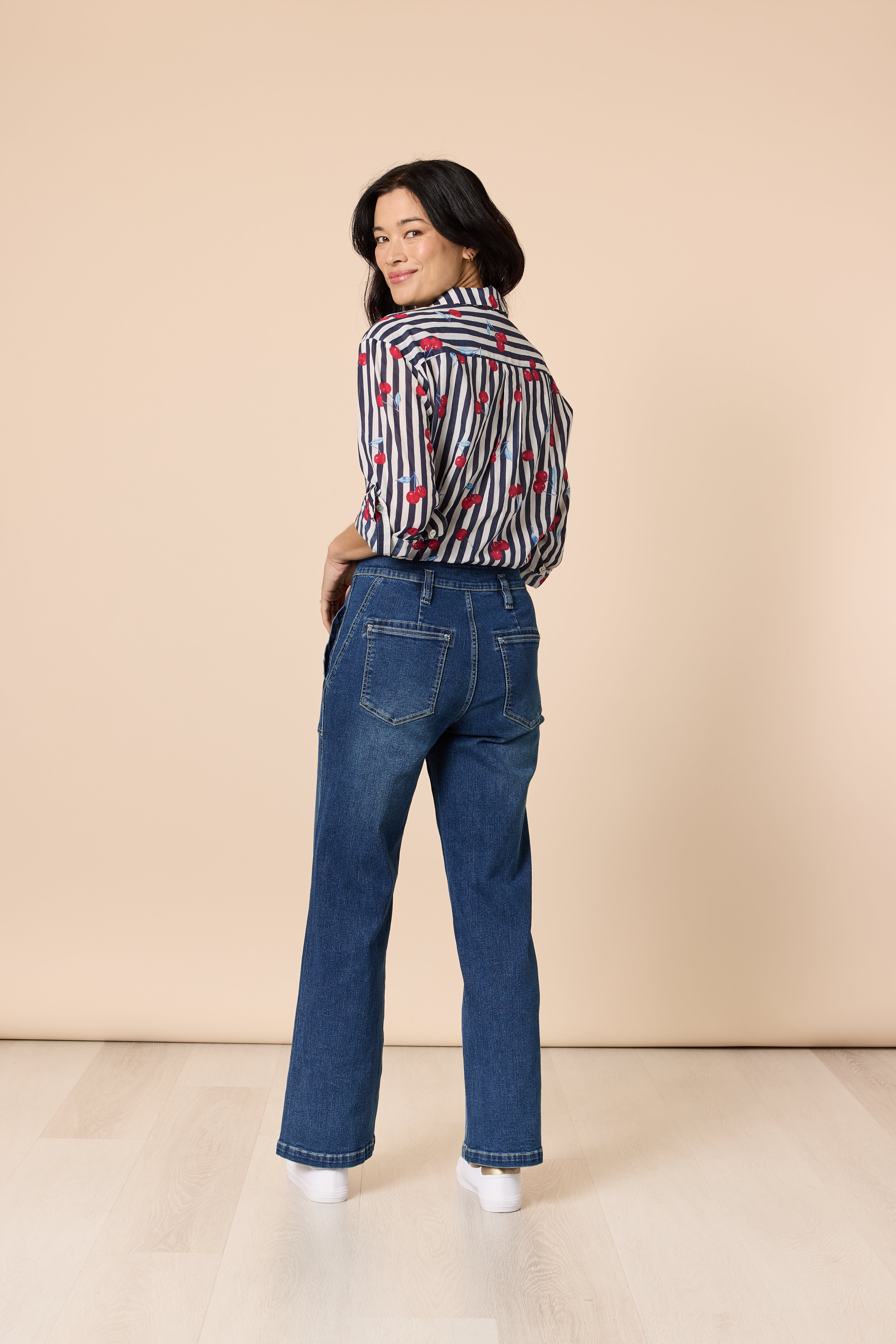 Gordon Smith Hudson High Rise Wide Leg Jean - Blue Wash