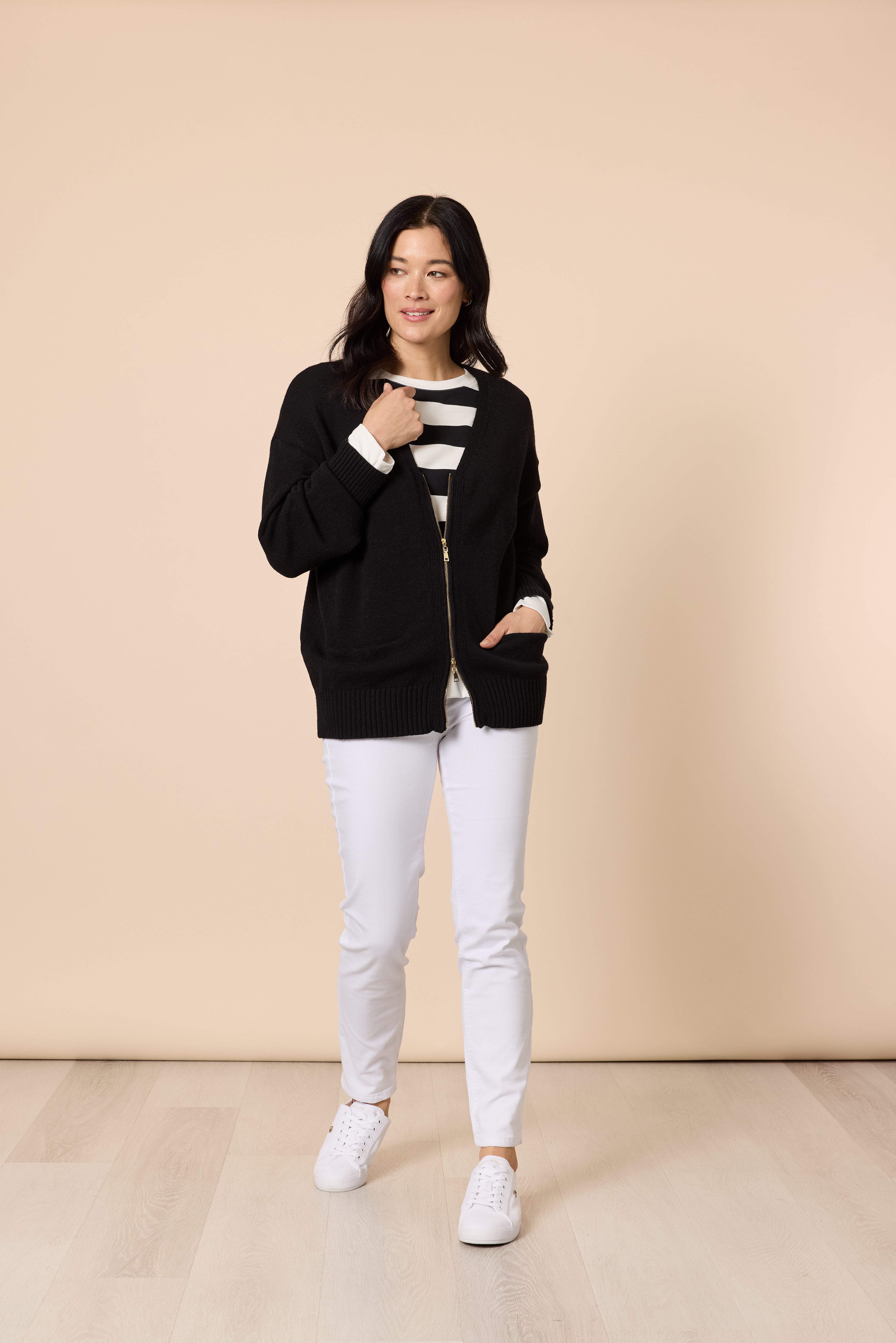 Gordon Smith Manhattan Zip Cardi - Black