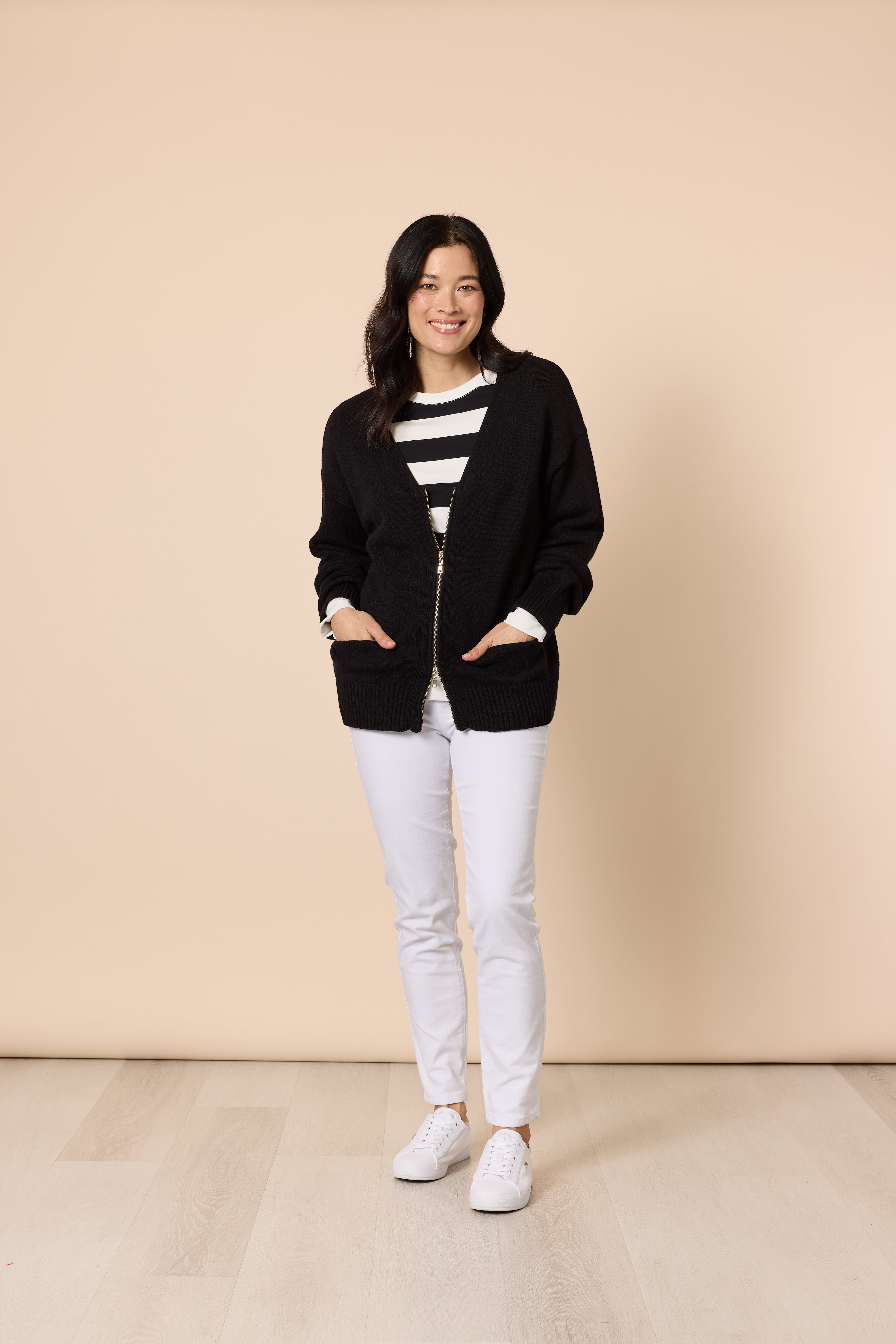 Gordon Smith Manhattan Zip Cardi - Black