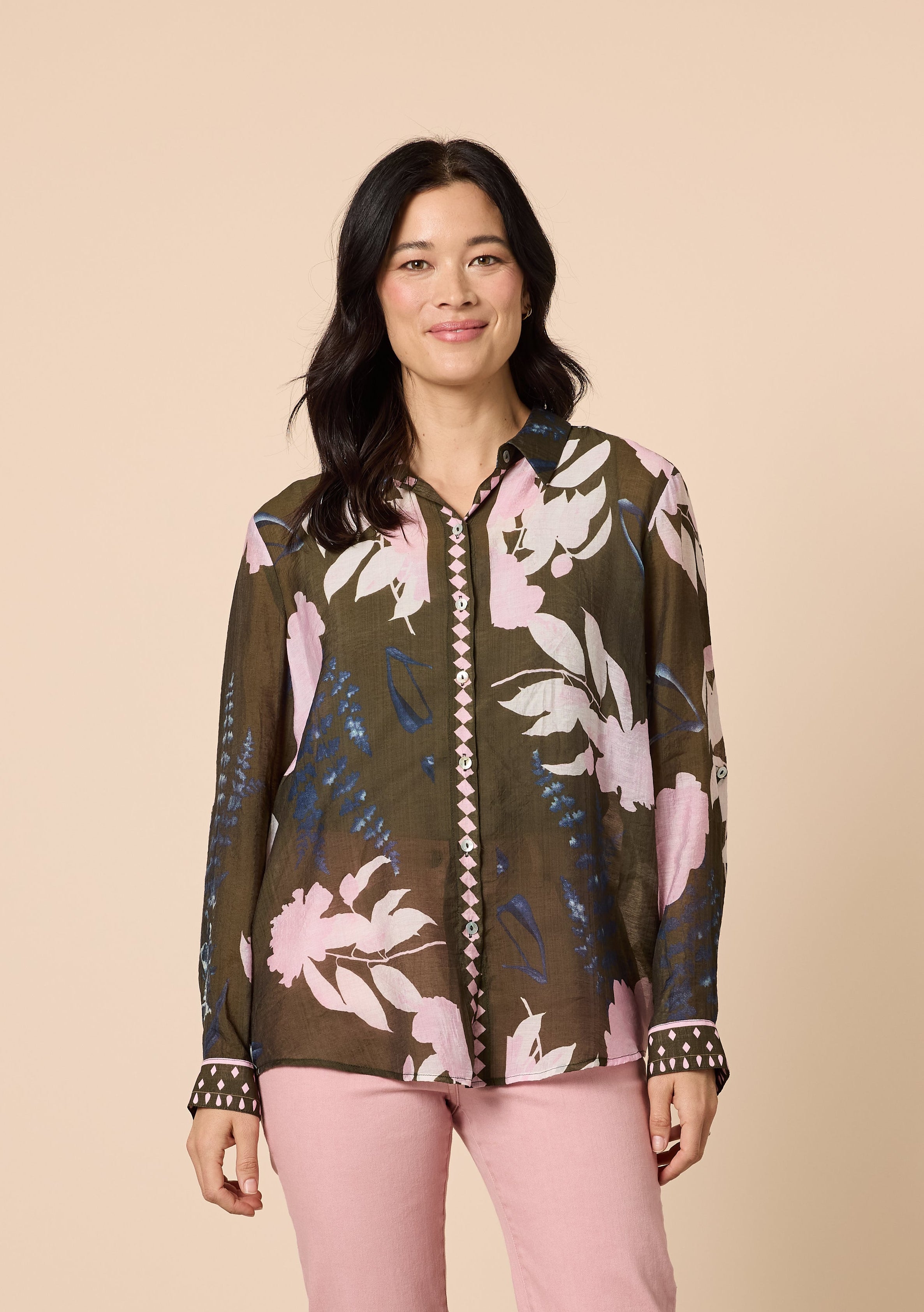 Gordon Smith Colorado Print Shirt - Khaki Multi