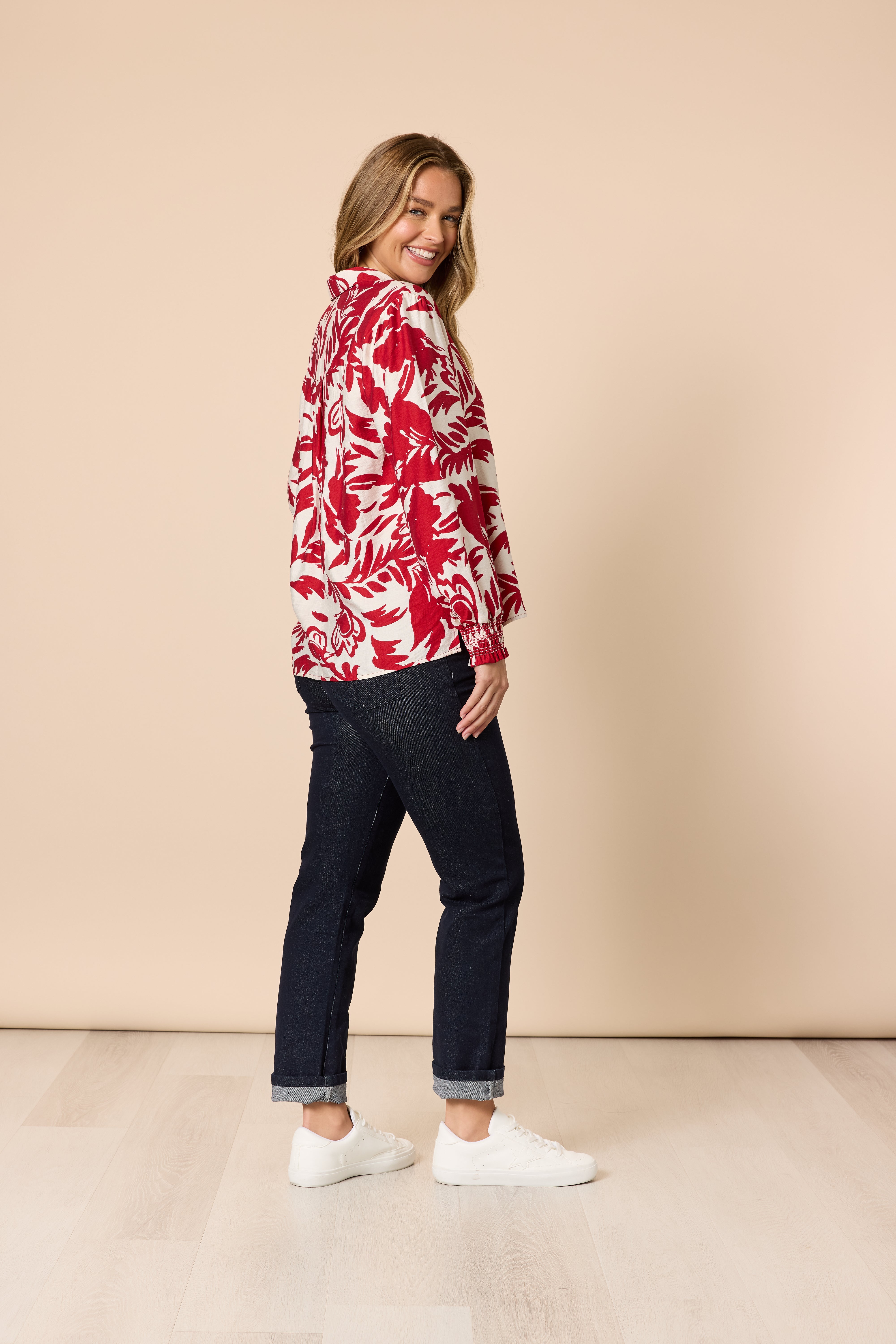 Threadz Moulin Rouge Shirt - Red/Ivory