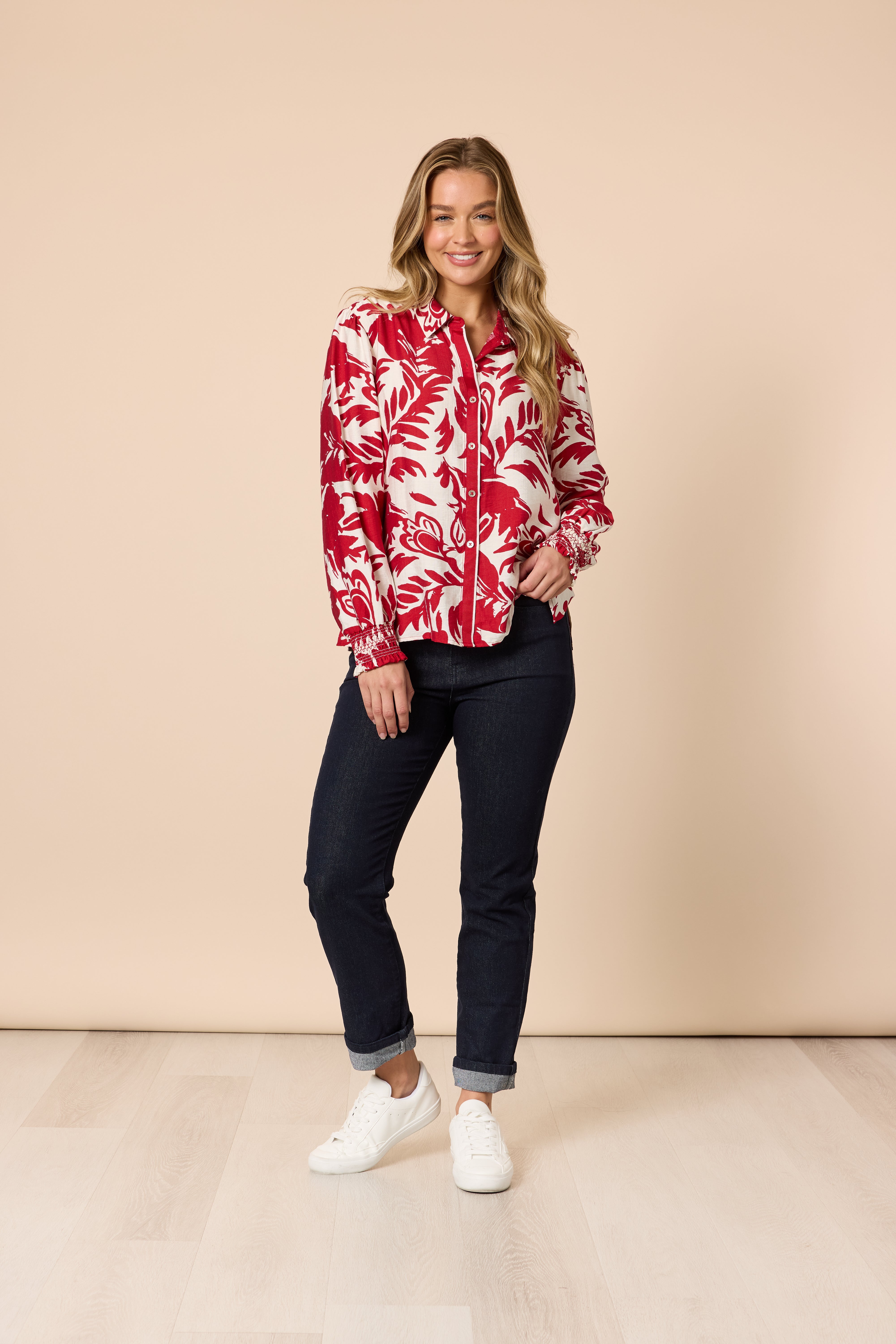 Threadz Moulin Rouge Shirt - Red/Ivory