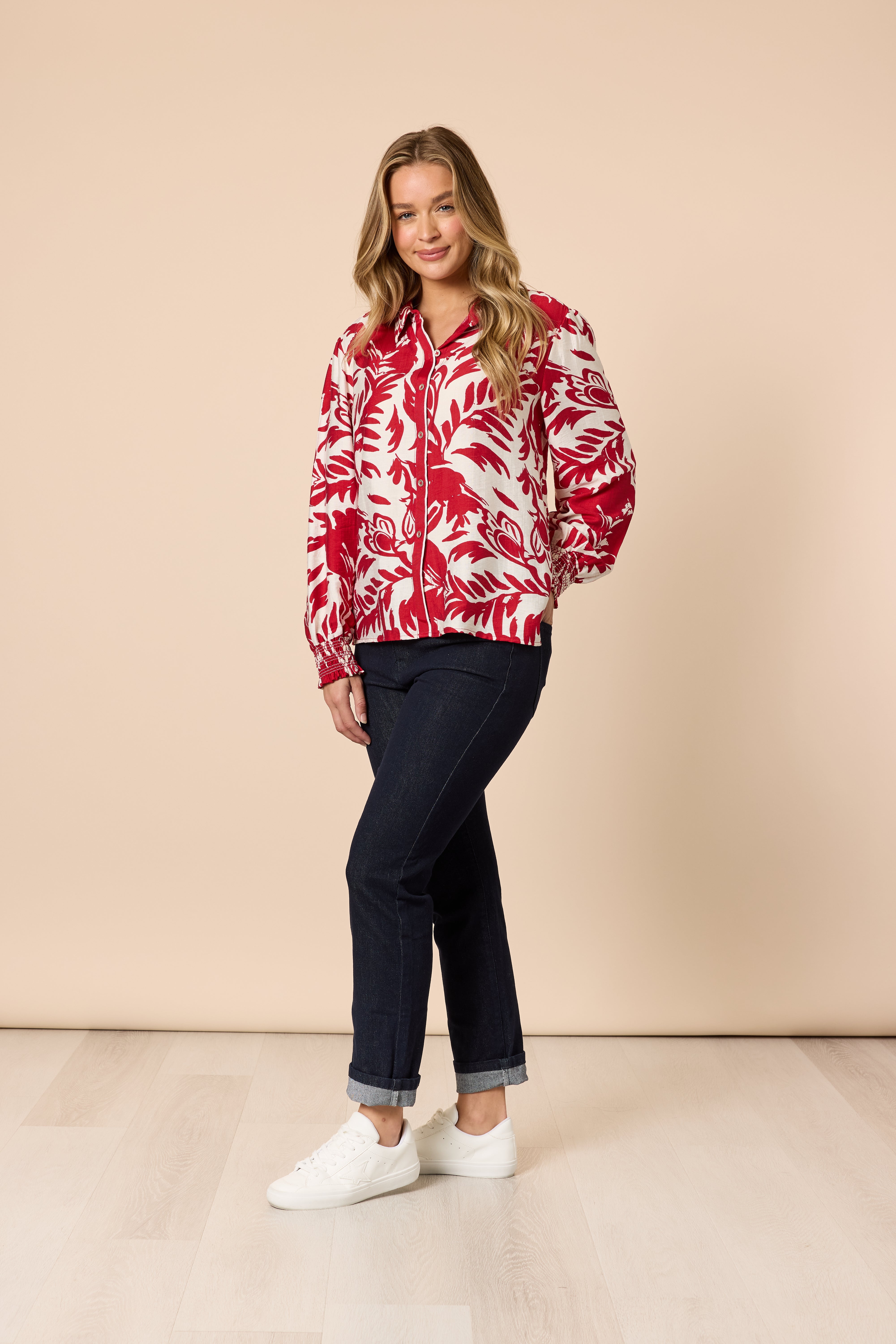 Threadz Moulin Rouge Shirt - Red/Ivory