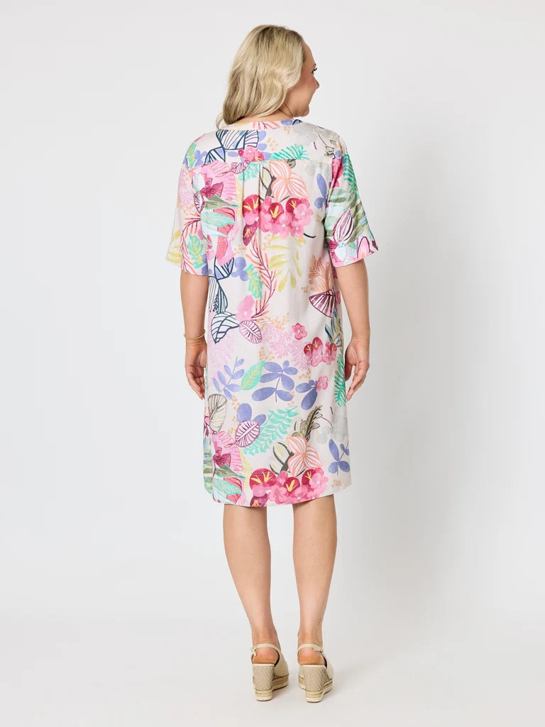 Gordon Smith Desert Rose Floral Print Dress - Pink/Multi