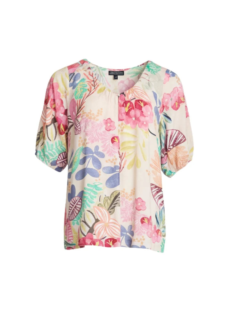 Gordon Smith Desert Rose Floral Print Top - Pink/Multi