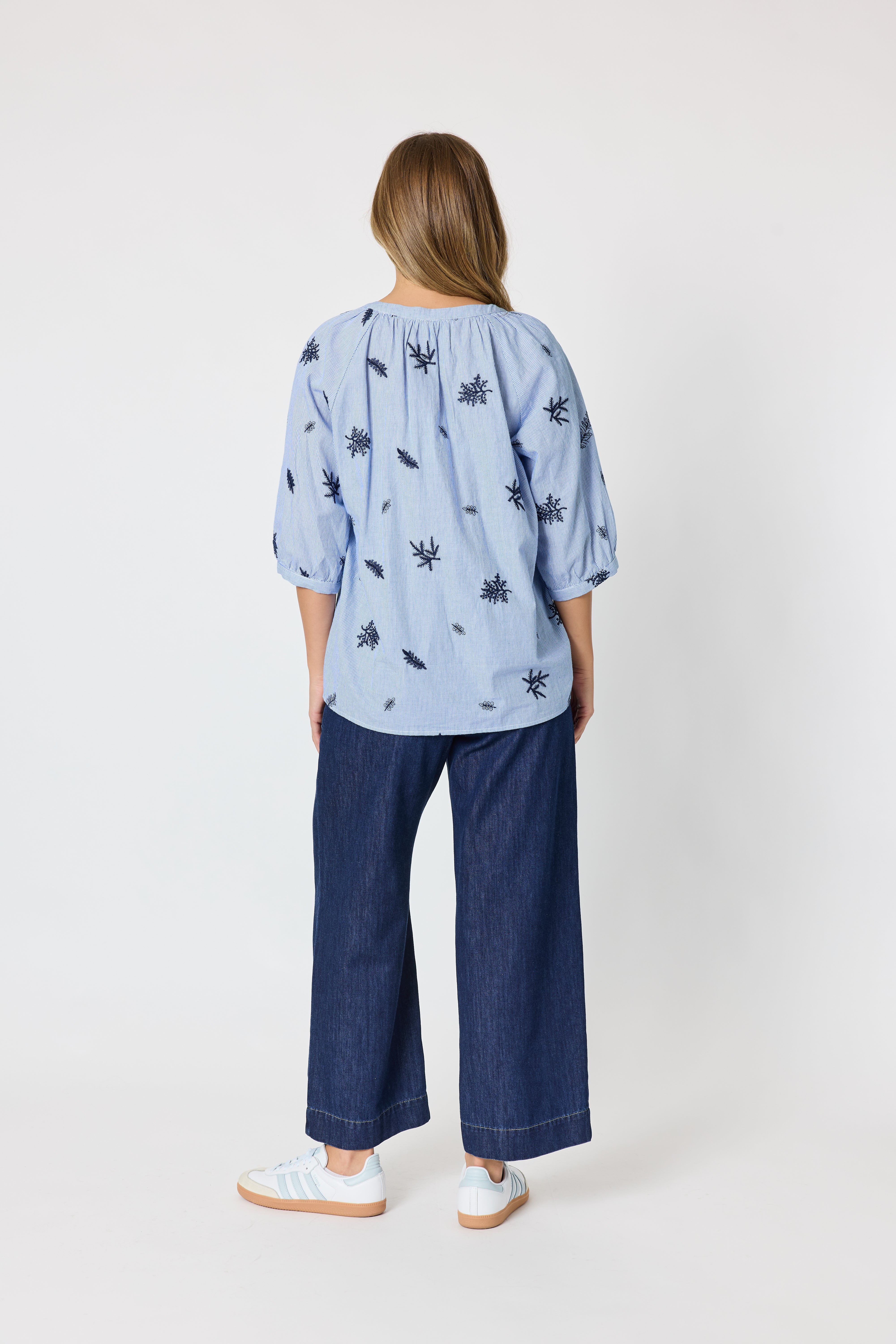 Threadz Botanica Shirt - Navy/White