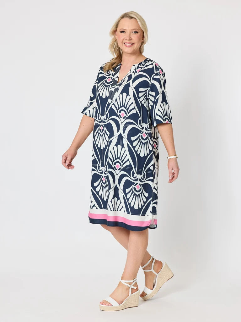 Gordon Smith Riviera Dress - Navy/White