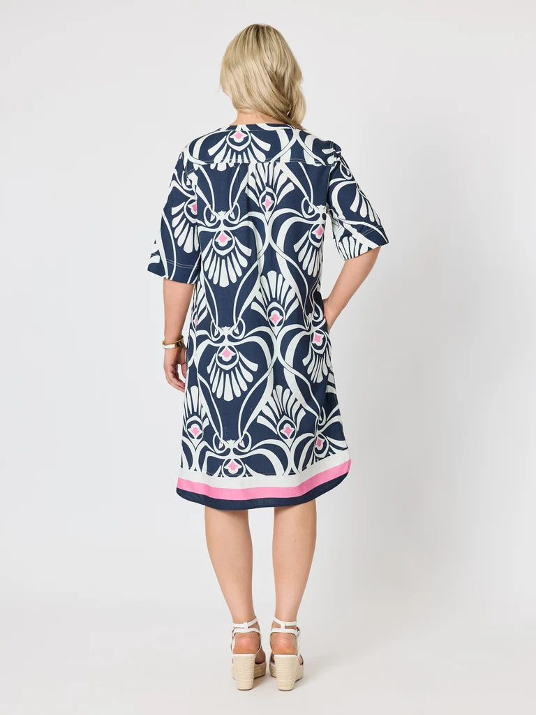 Gordon Smith Riviera Dress - Navy/White