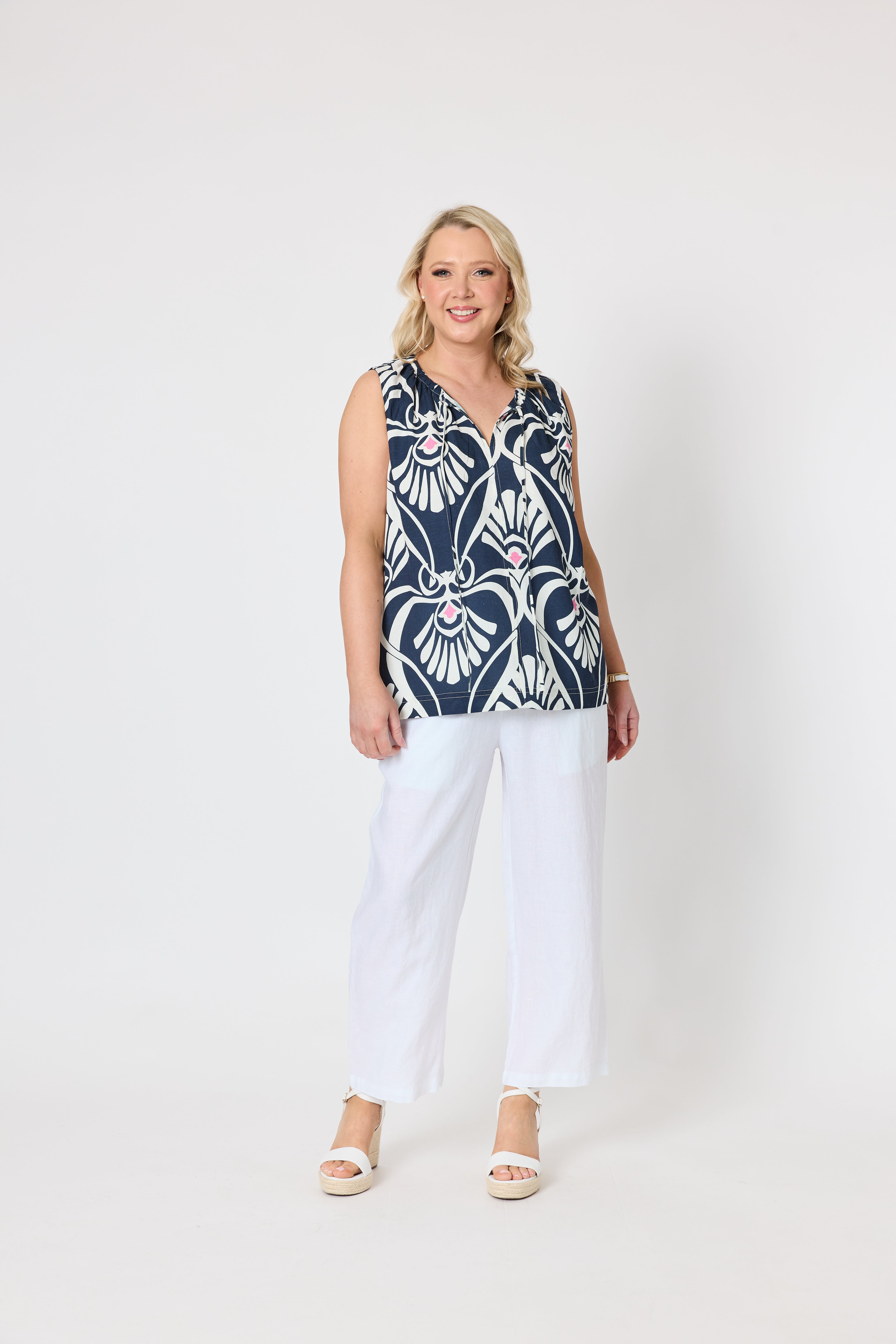 Gordon Smith Riviera Top - Navy/White