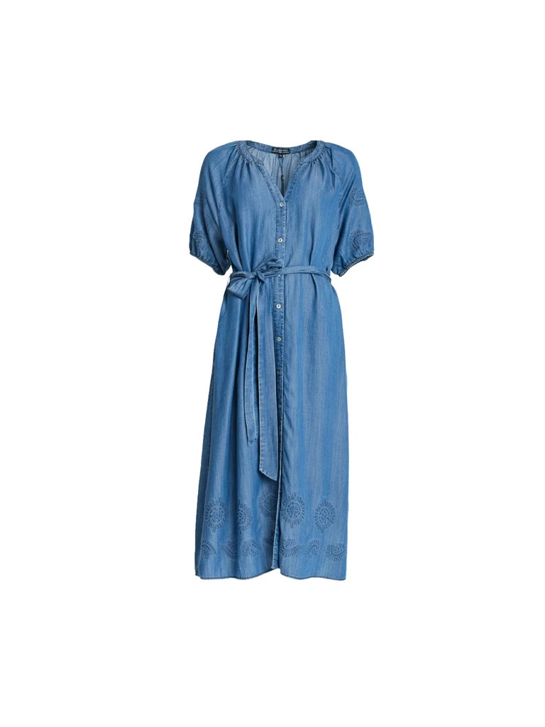 Gordon Smith Oasis Embroidered Denim Dress - Denim