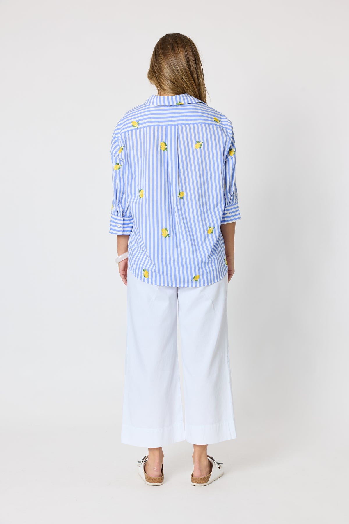 Threadz Spritz Stripe Shirt - Blue/White
