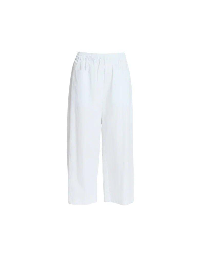 Clarity Toledo Parachute Crop Pant - White