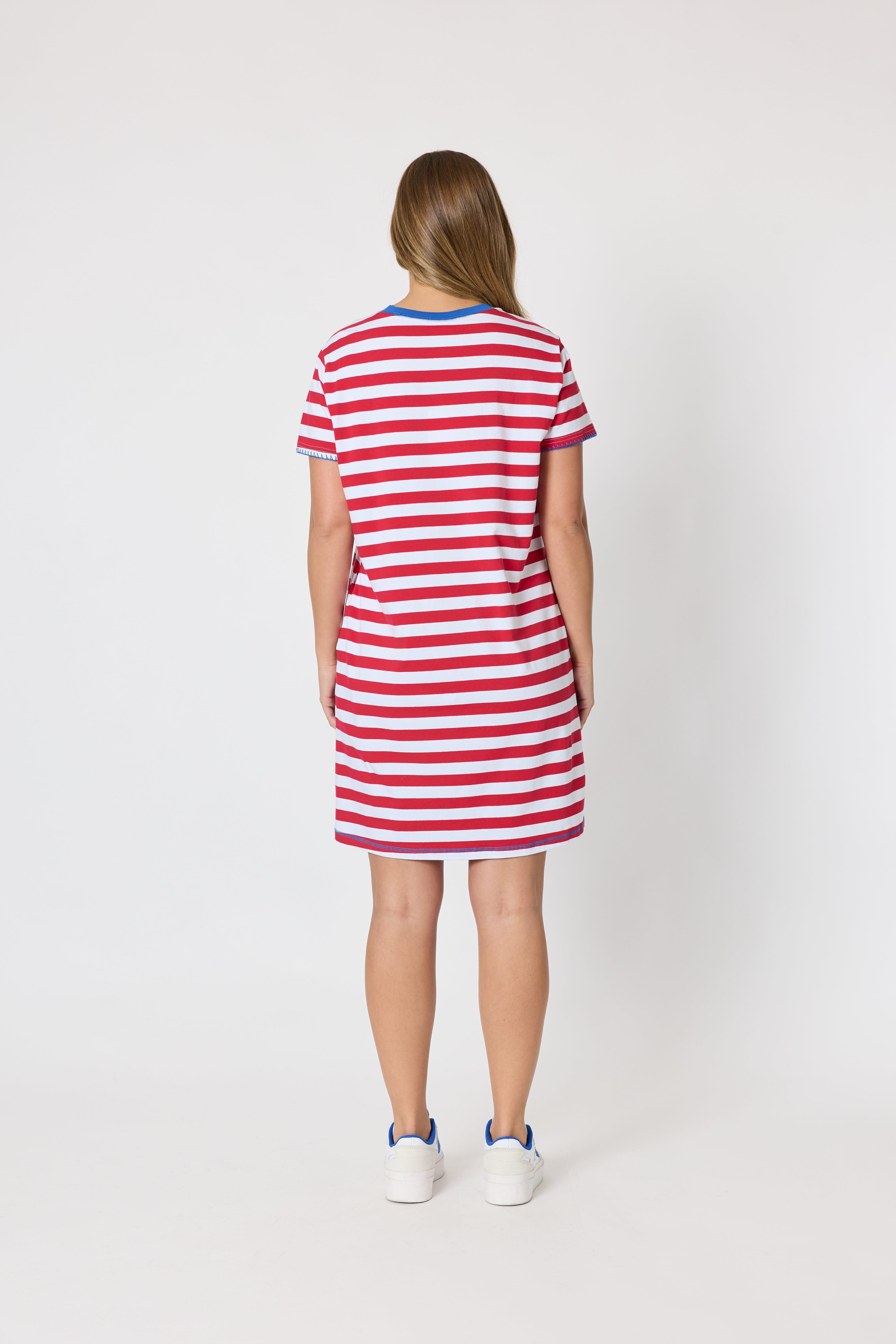 Threadz Rhode Island Stripe Dress - Red/White