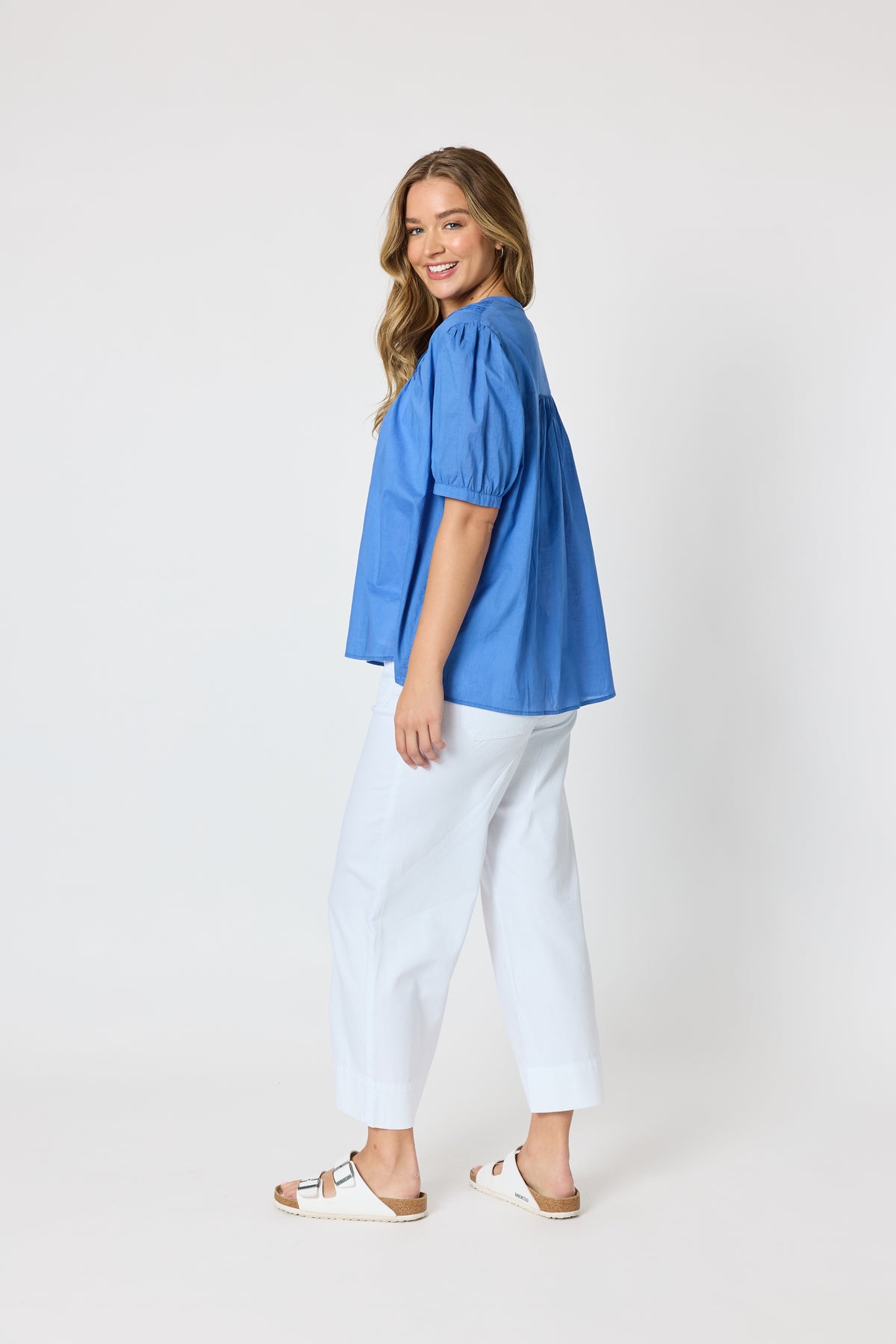 Threadz Acacia Cotton Shirt - Azure