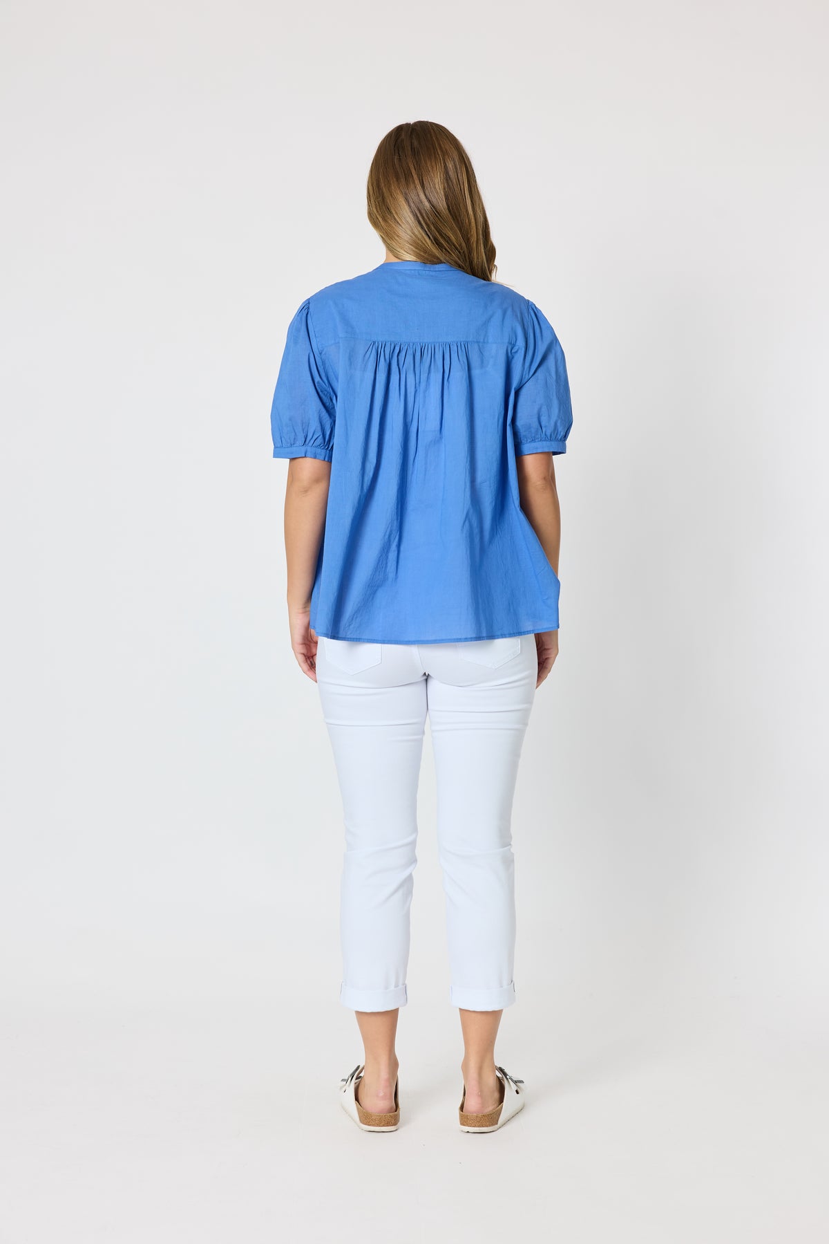 Threadz Acacia Cotton Shirt - Azure