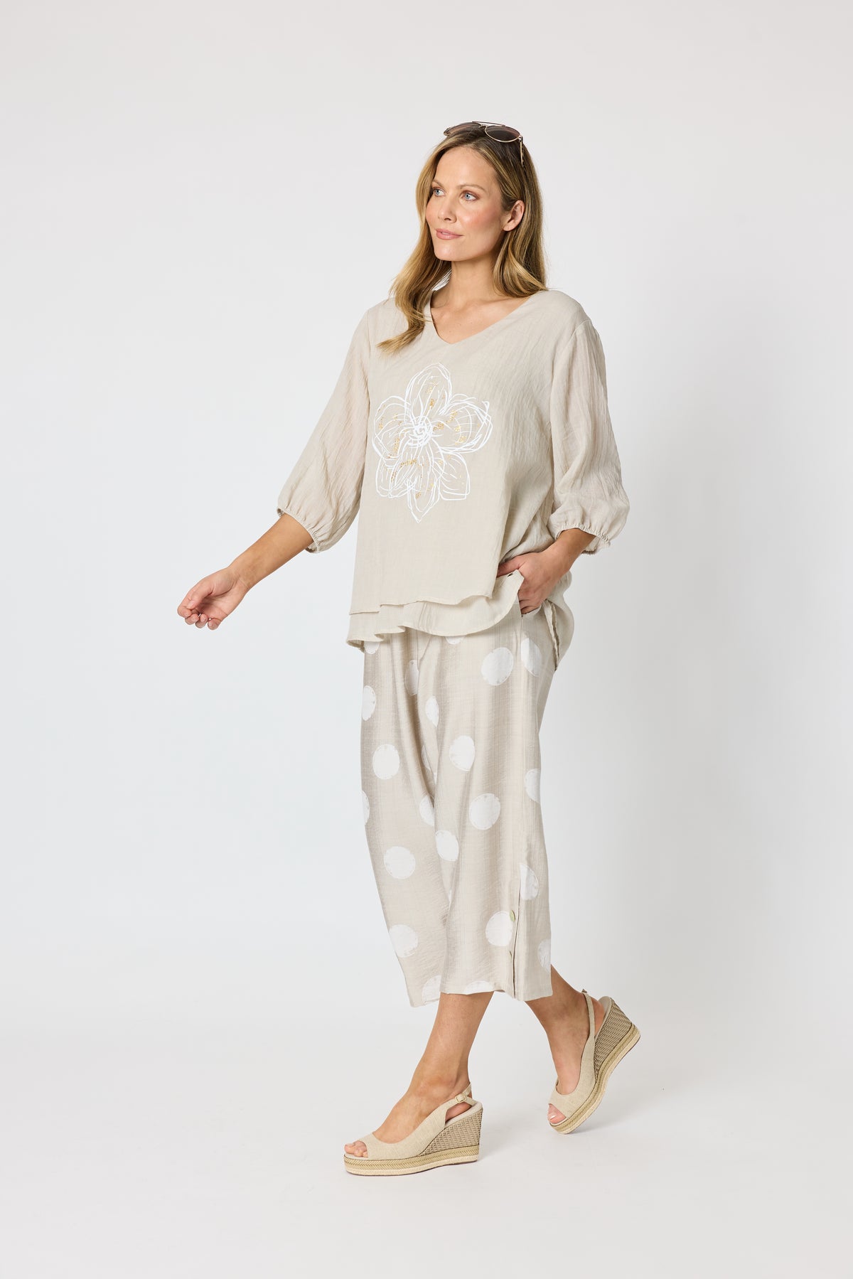 Clarity Camellia Top - Natural