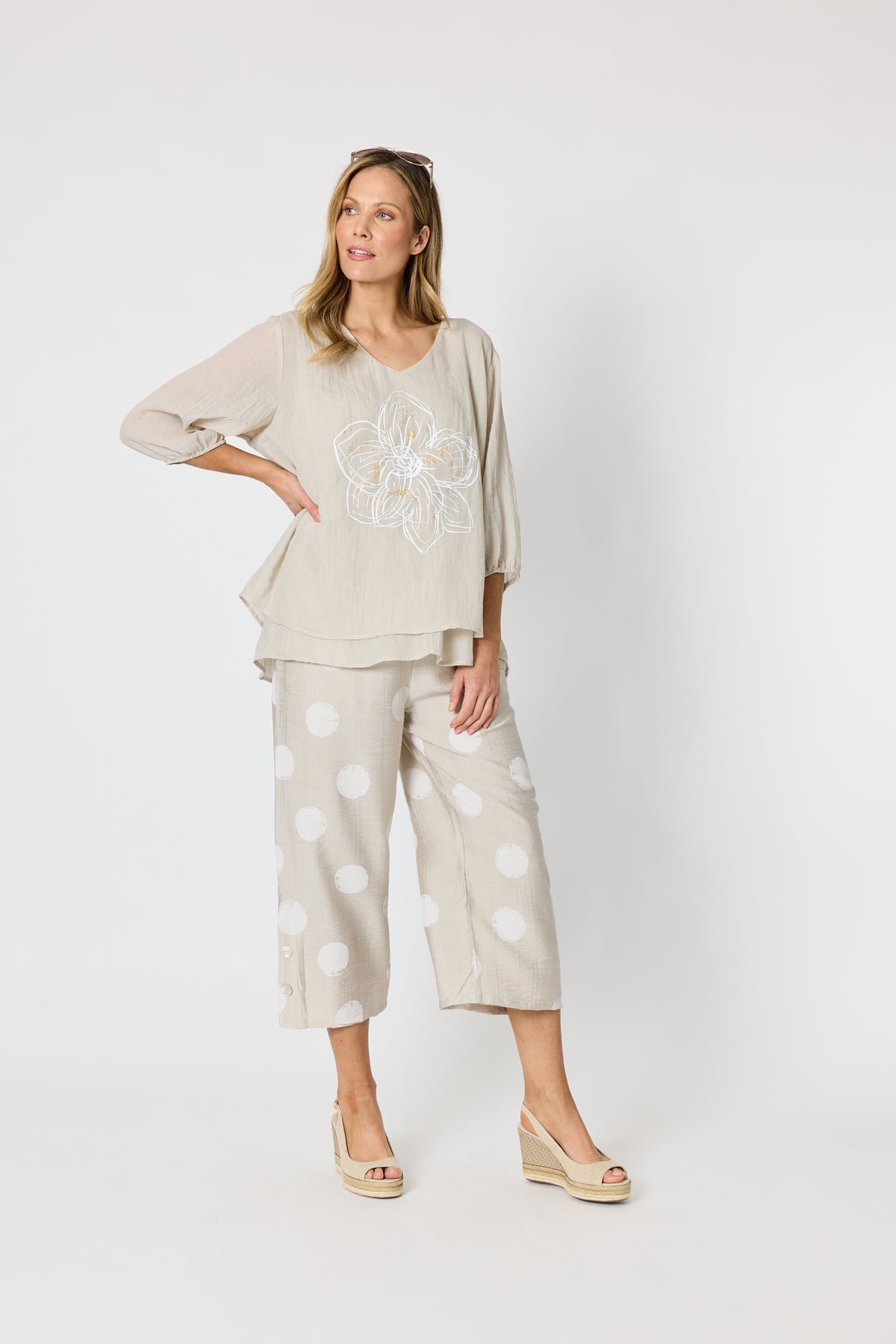 Clarity Camellia Top - Natural