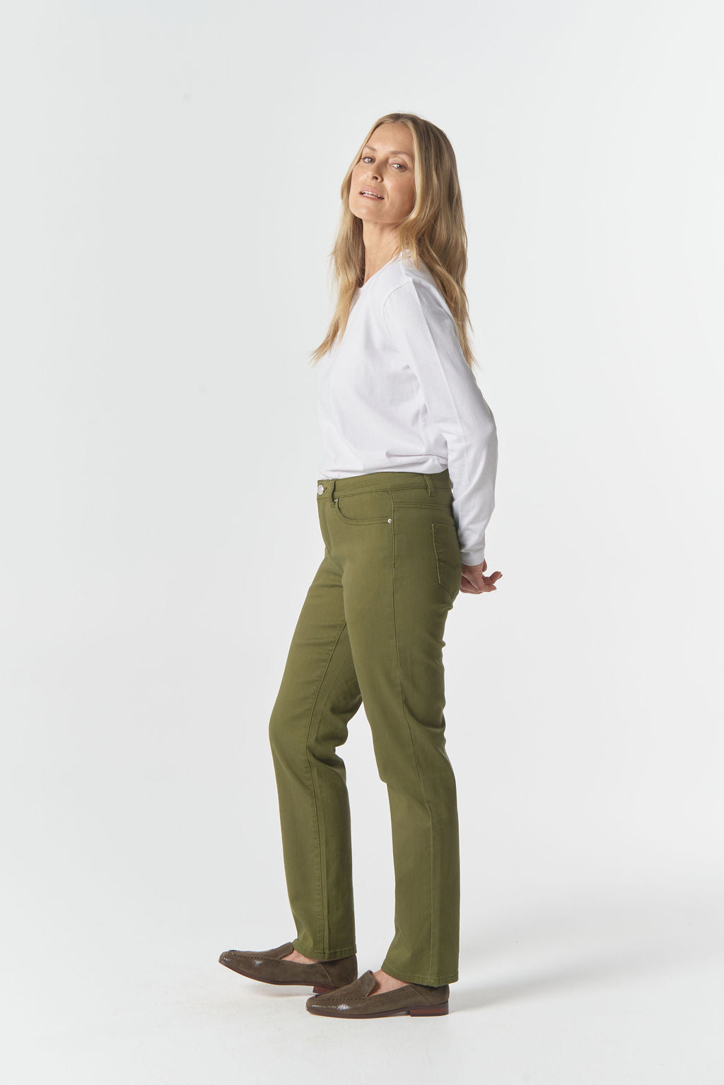 Goondiwindi Cotton 5 Pocket Twill Jean - Sage