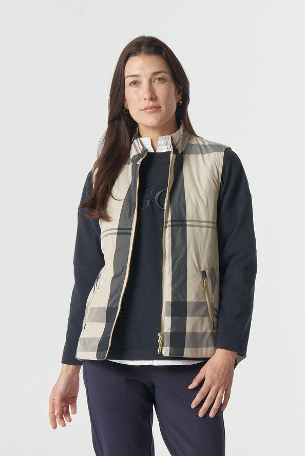 Goondiwindi Cotton The Rider Vest - Birch Check