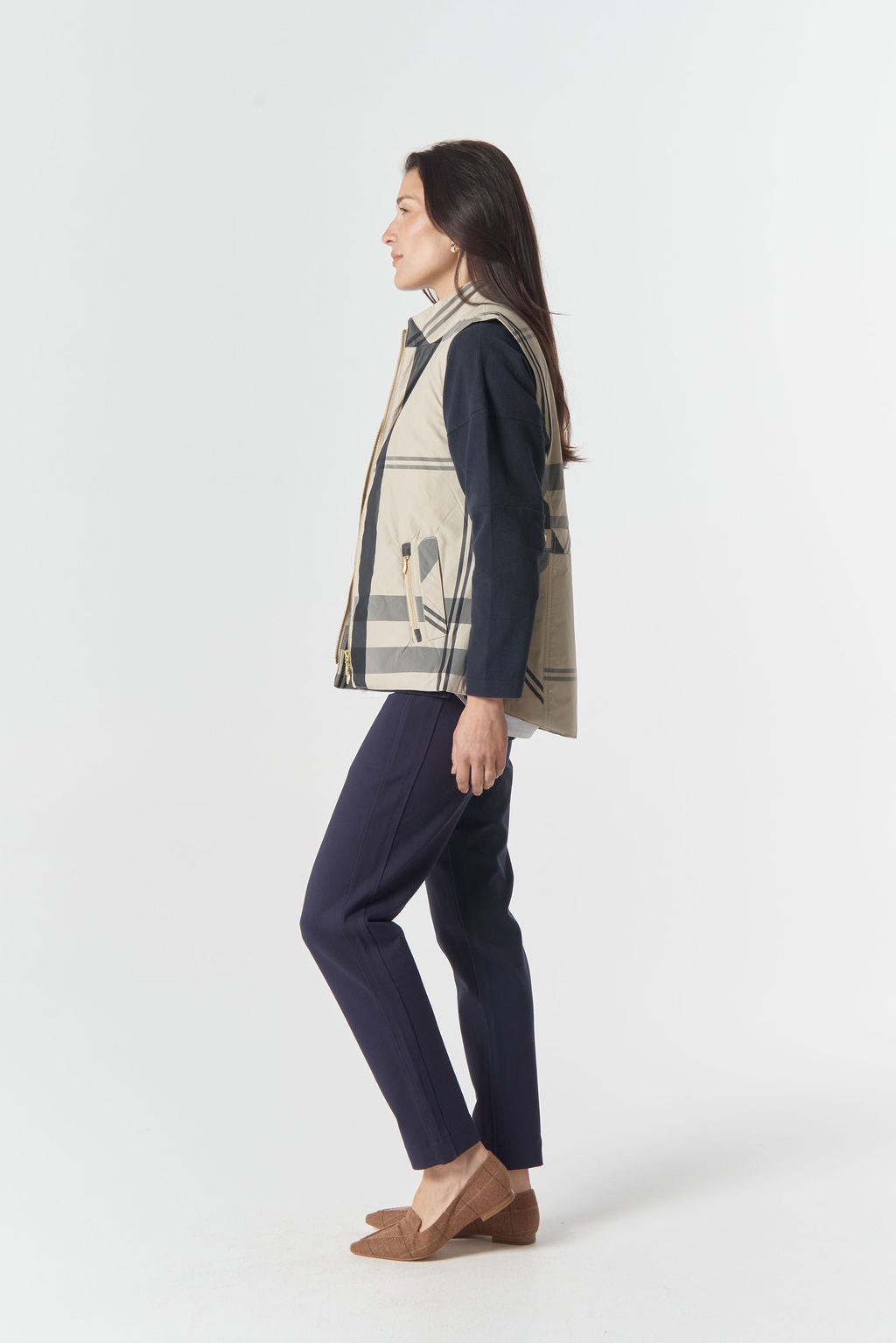 Goondiwindi Cotton The Rider Vest - Birch Check