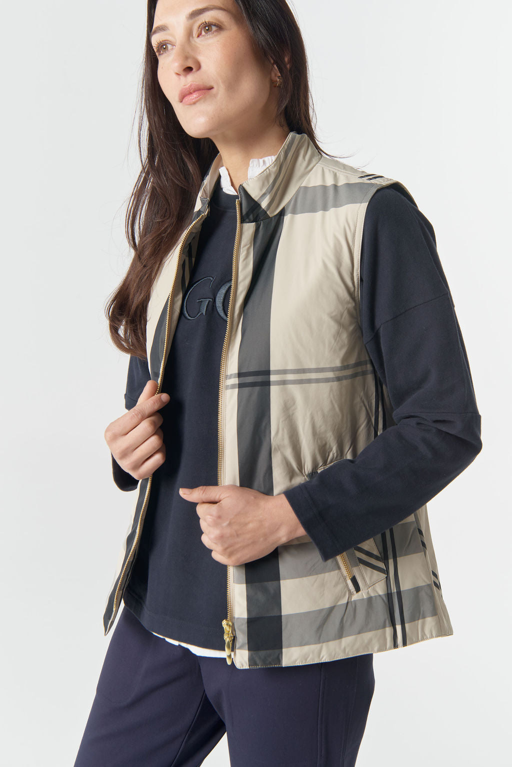 Goondiwindi Cotton The Rider Vest - Birch Check