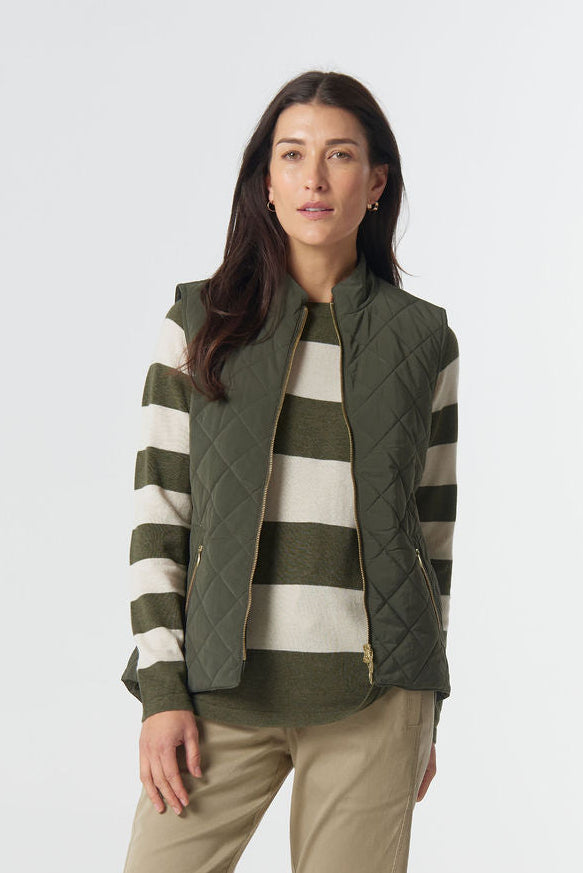 Goondiwindi Cotton The Heritage Quilted Vest - Khaki