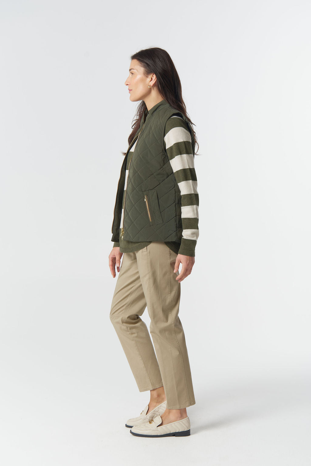 Goondiwindi Cotton The Heritage Quilted Vest - Khaki