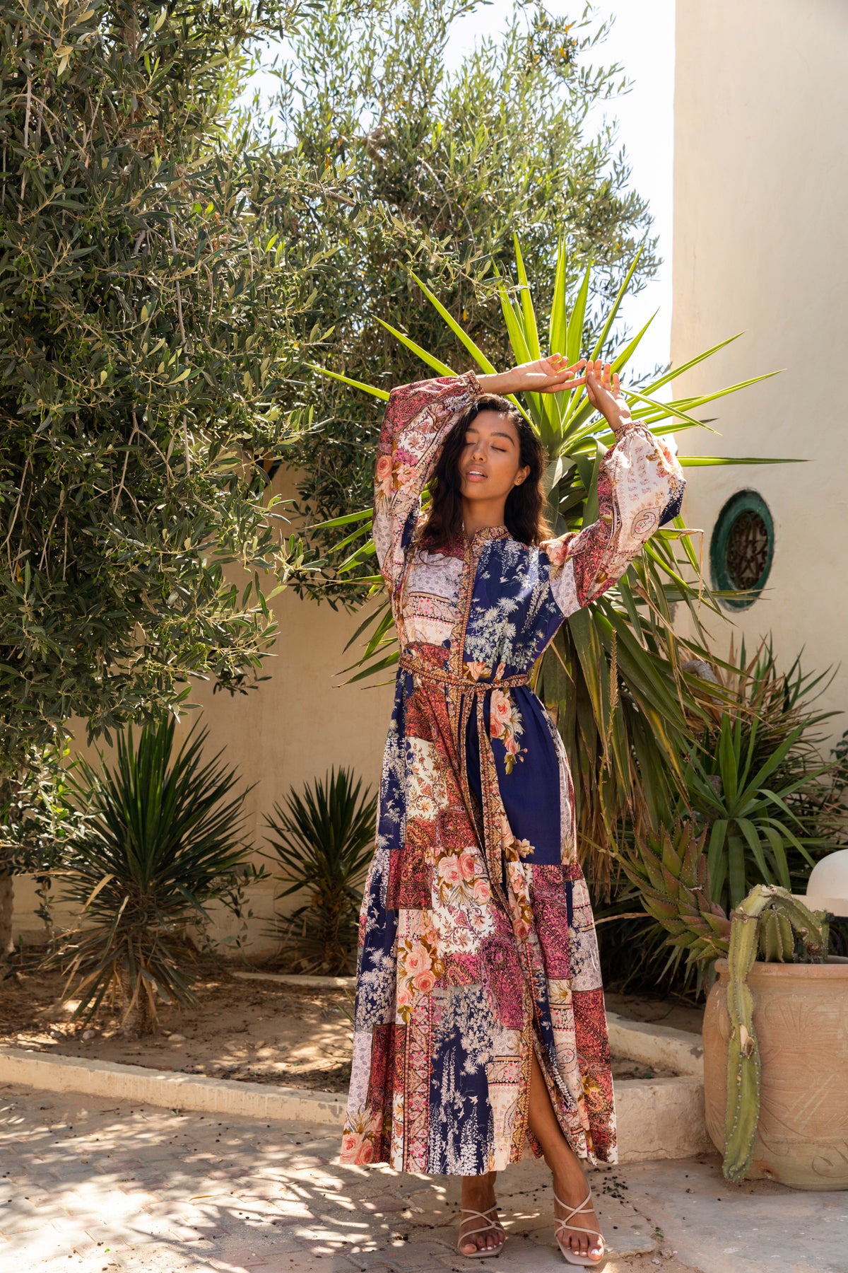 Kachel Elsie Maxi Tunic Dress - Sahara