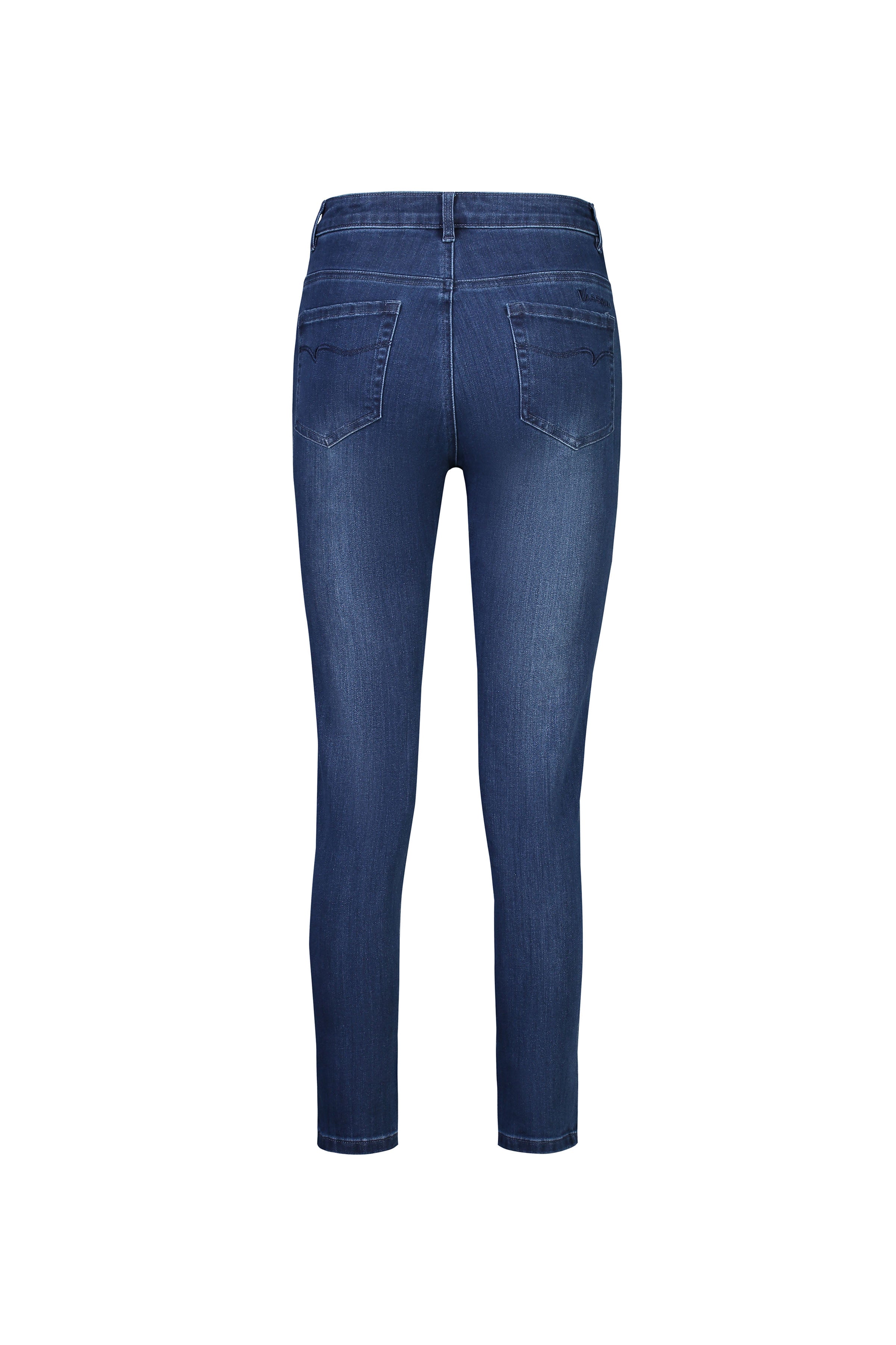 Vassalli Skinny Leg Ankle Grazer Jean - Blue Denim