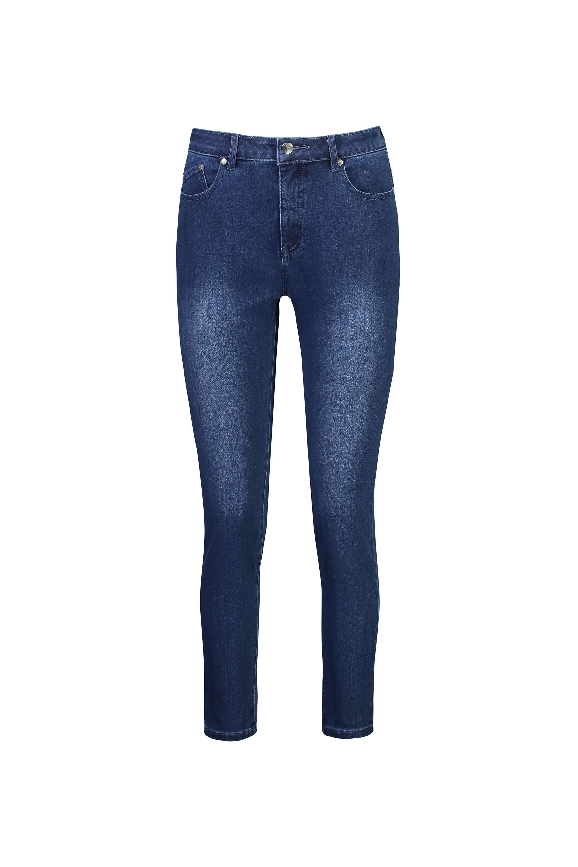 Vassalli Skinny Leg Ankle Grazer Jean - Blue Denim