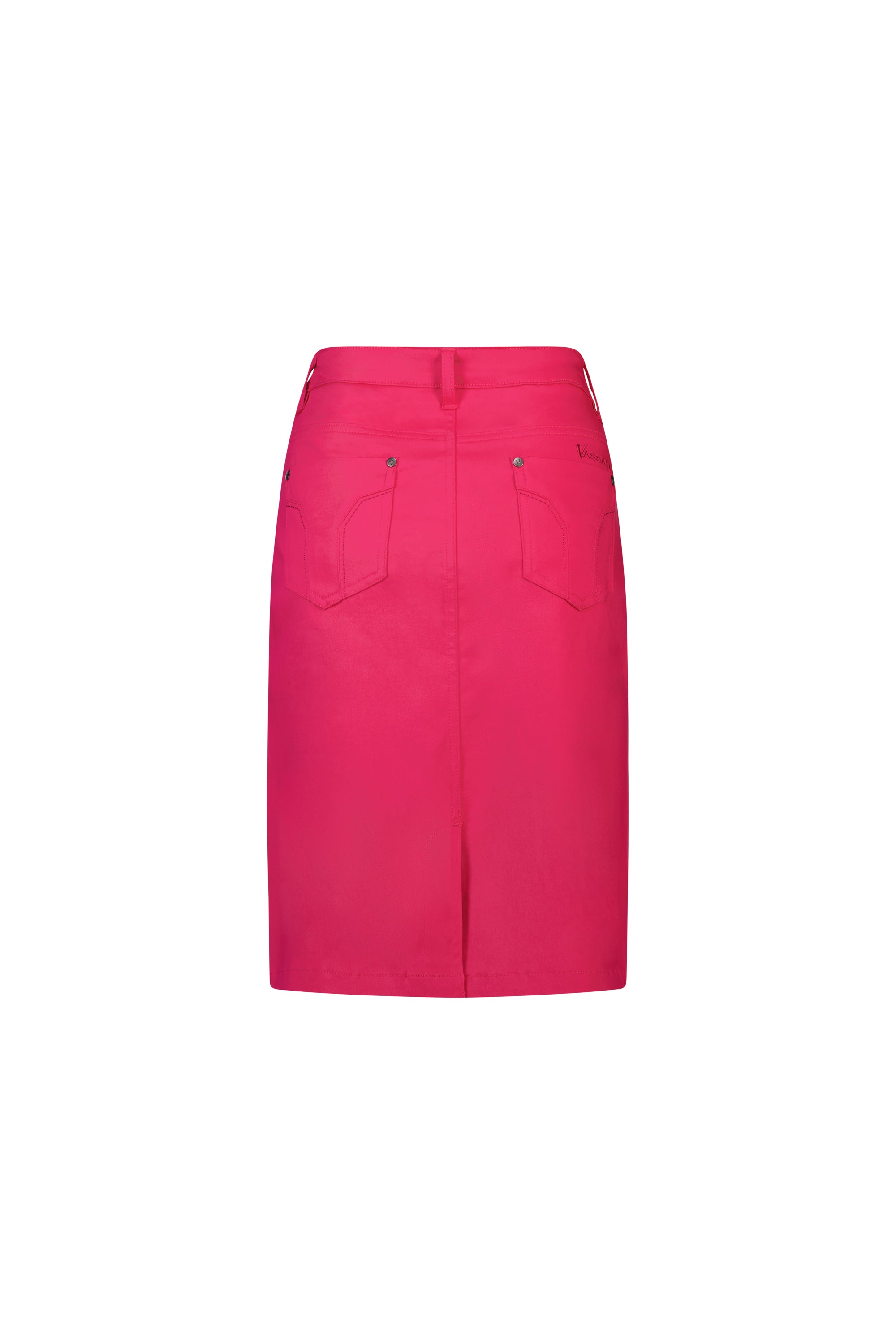Vassalli Plain Lightweight Skirt - Cerise
