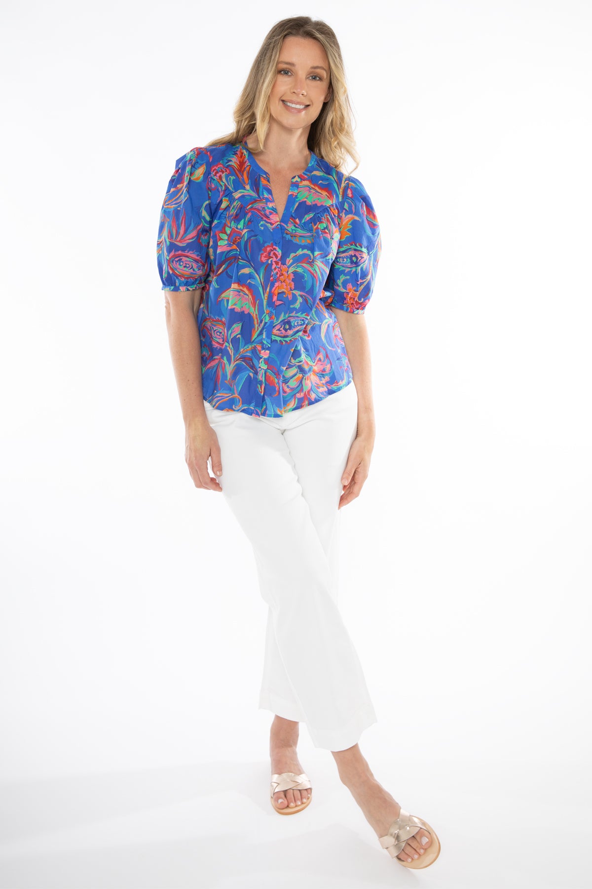 Jump Cobalt Flora Top