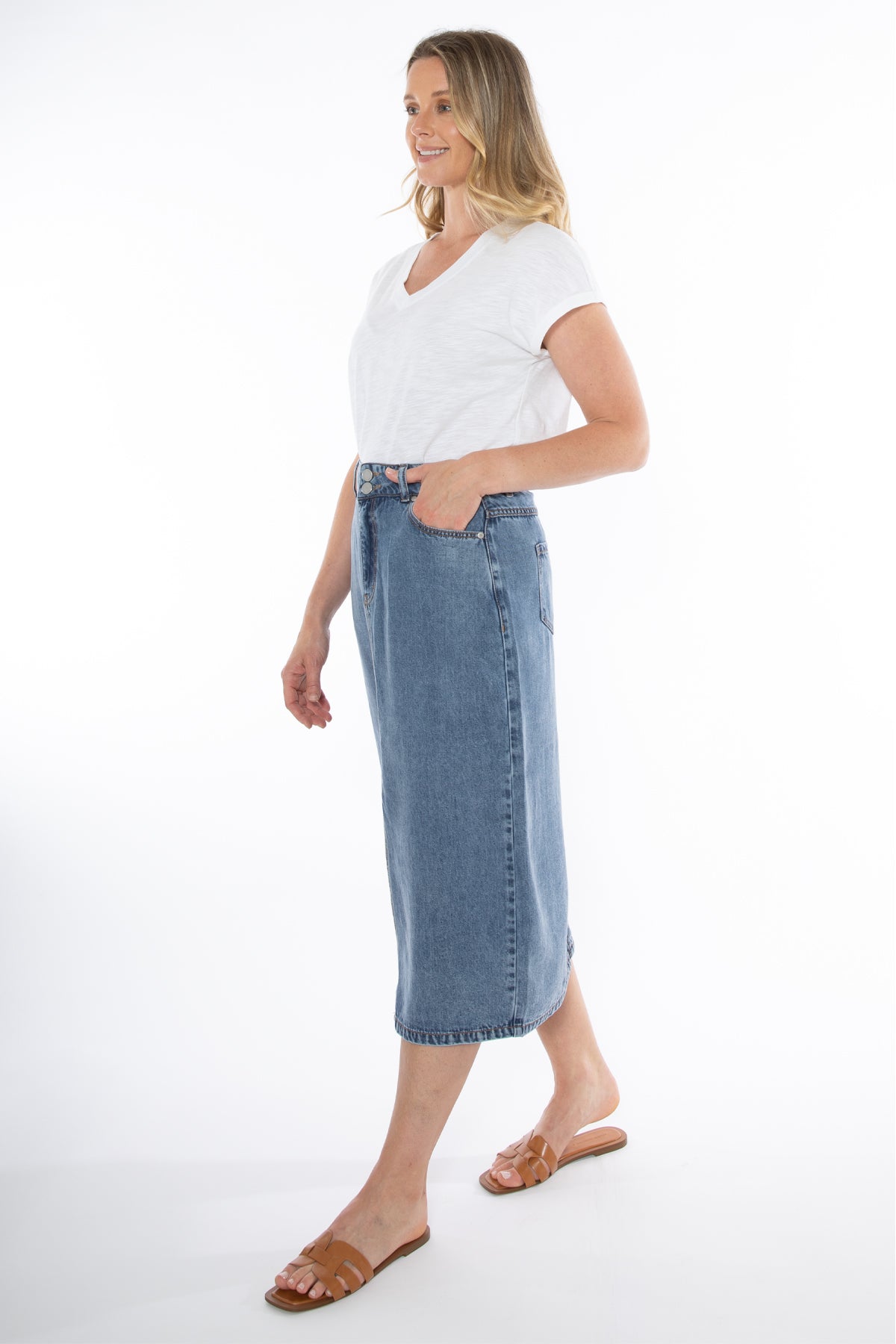 Jump Soft Denim Skirt