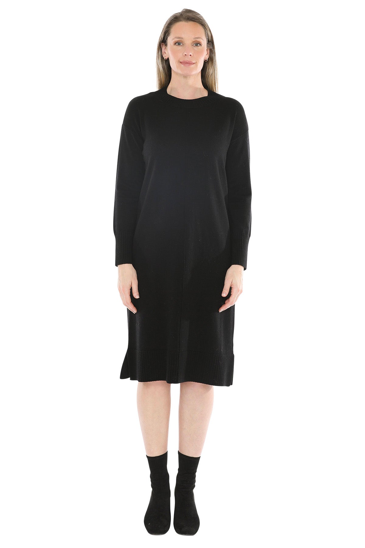 Jump Seam Detail Dress - Black