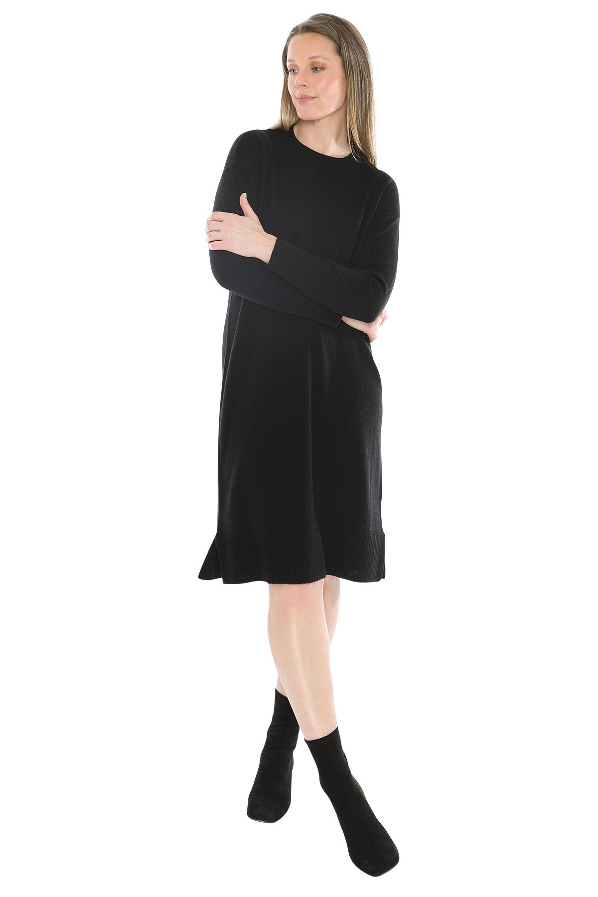 Jump Seam Detail Dress - Black