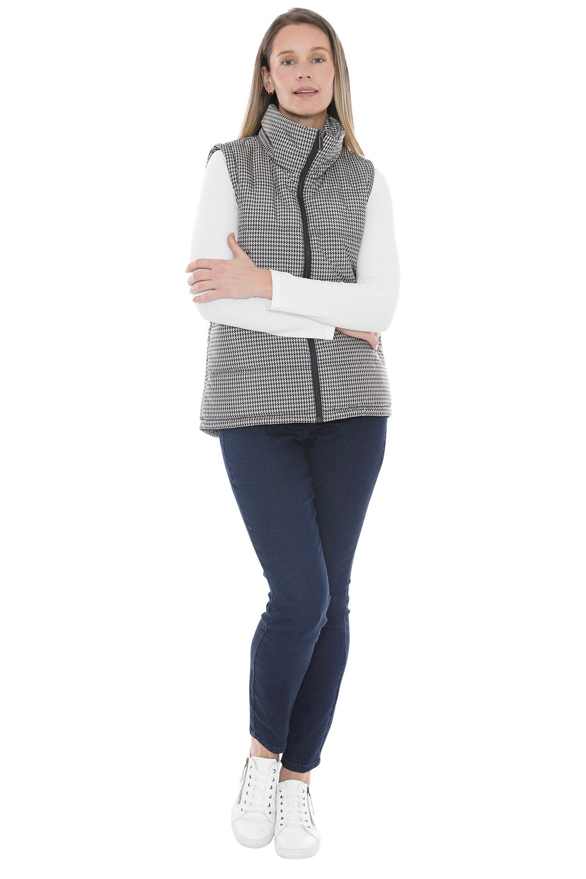 Jump Multi Houndstooth Puffer Vest