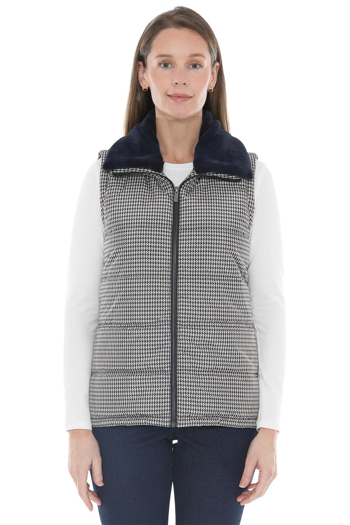 Jump Multi Houndstooth Puffer Vest