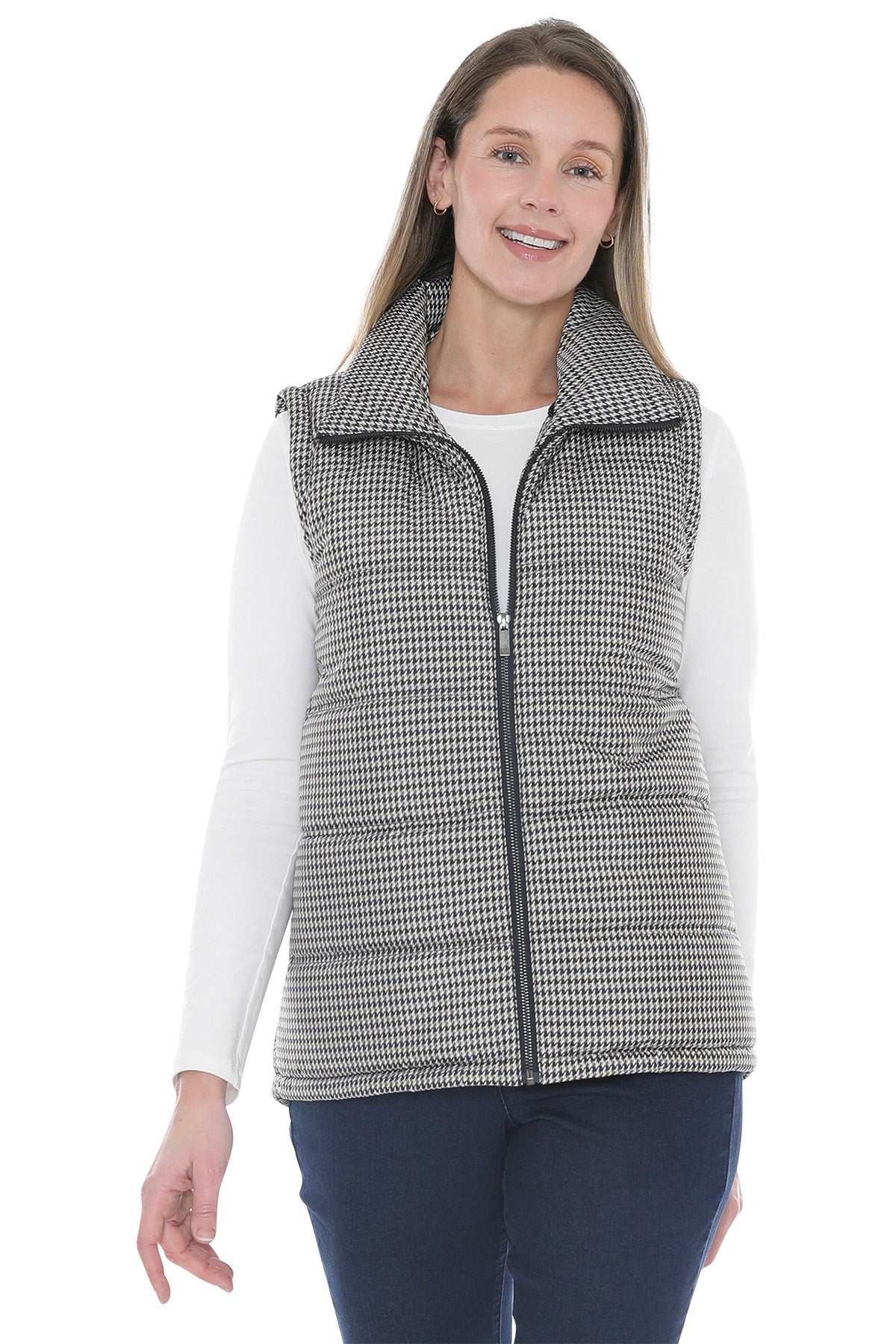 Jump Multi Houndstooth Puffer Vest