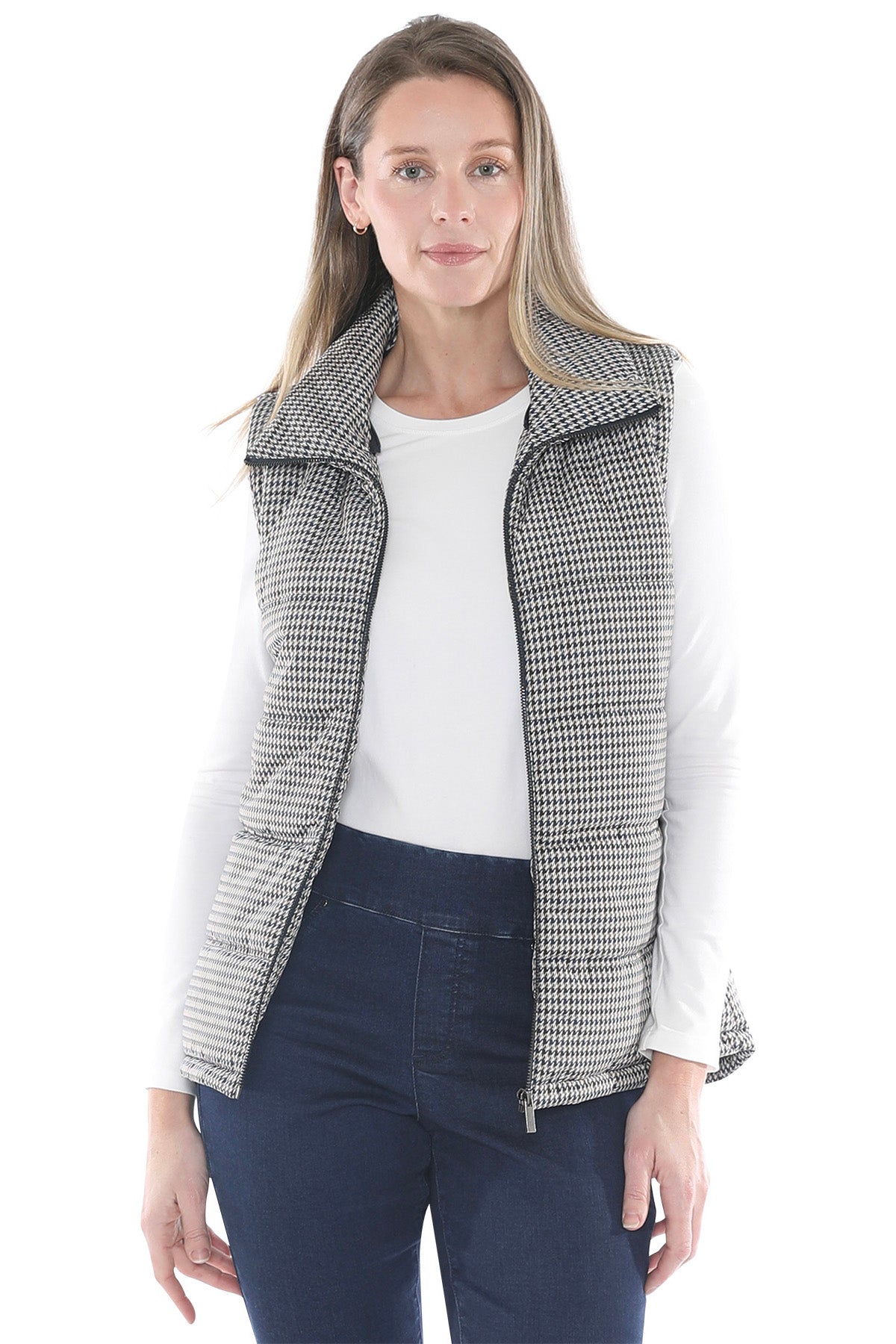 Jump Multi Houndstooth Puffer Vest