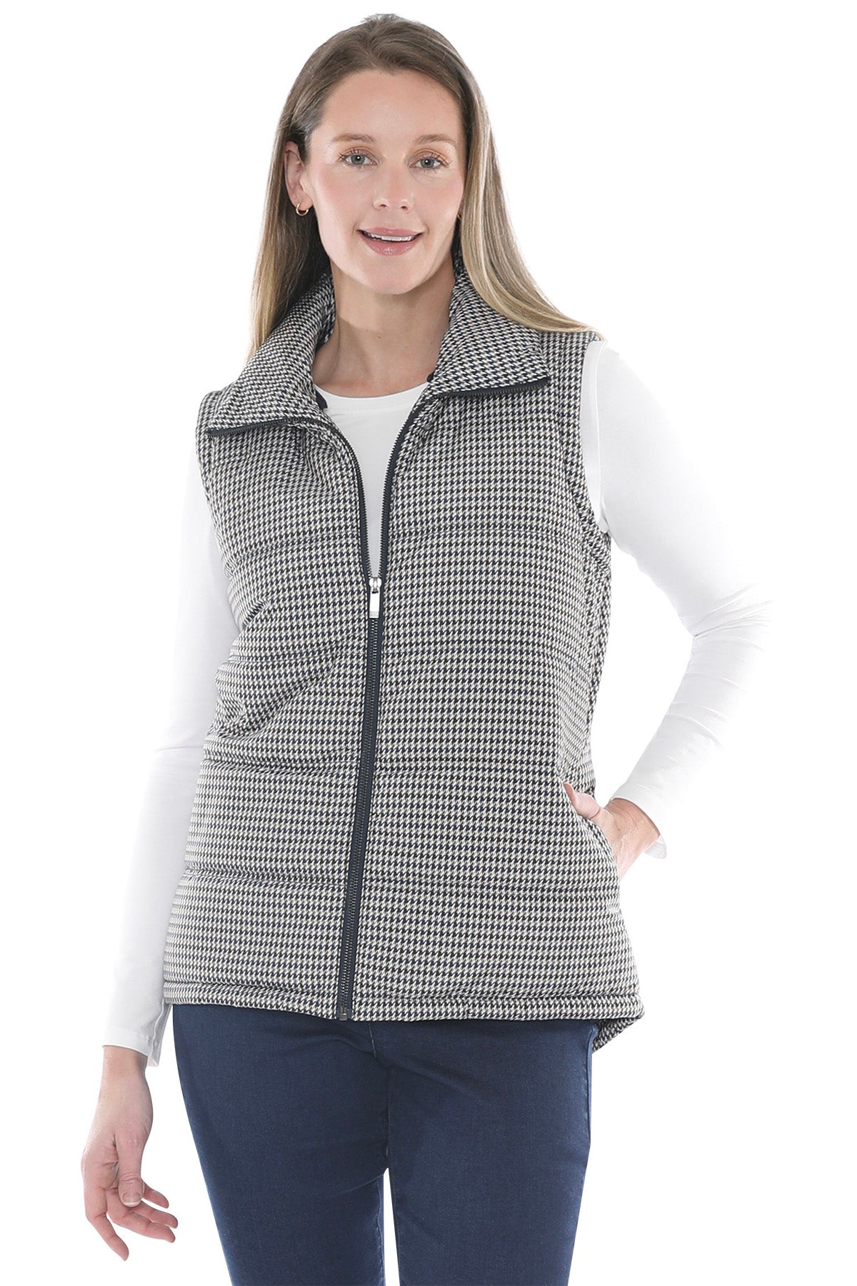 Jump Multi Houndstooth Puffer Vest