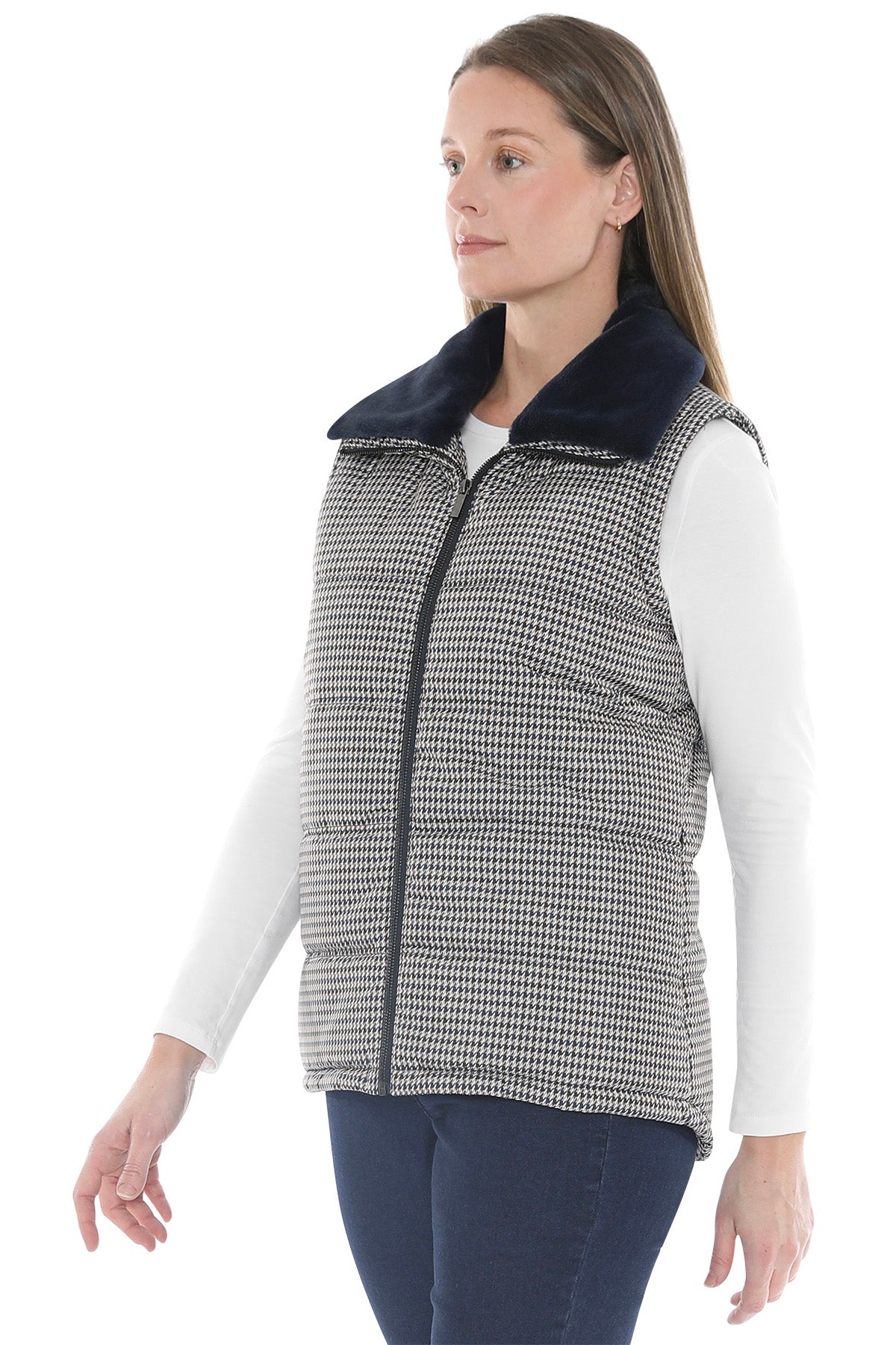 Jump Multi Houndstooth Puffer Vest