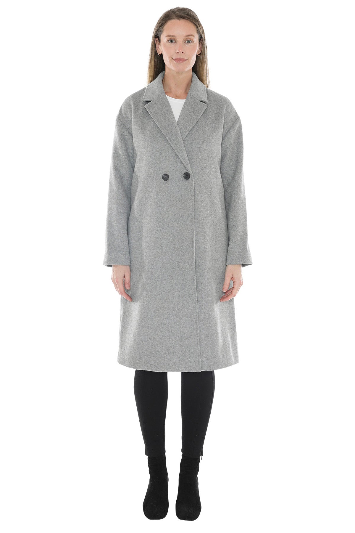 Jump Wool Blend Coat - Grey Marle