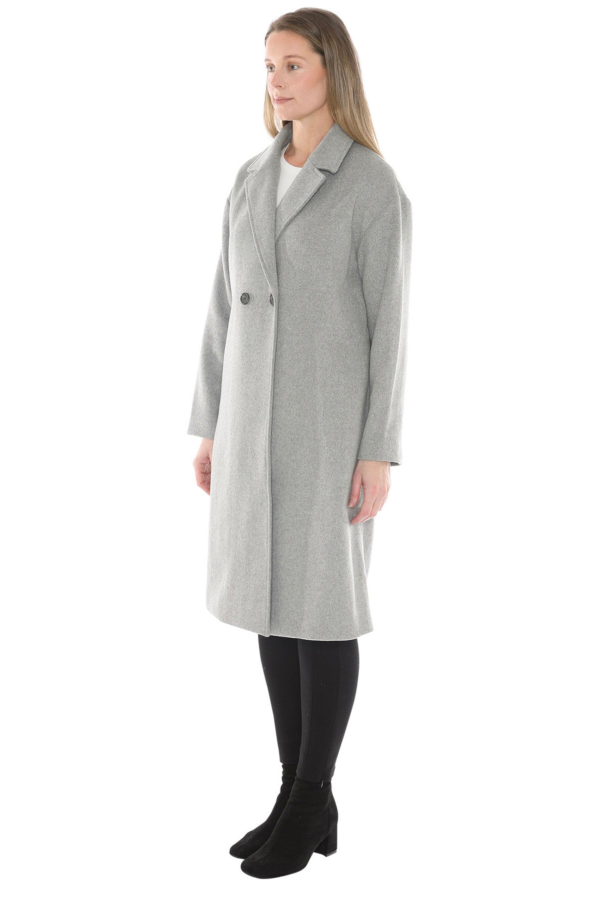 Jump Wool Blend Coat - Grey Marle