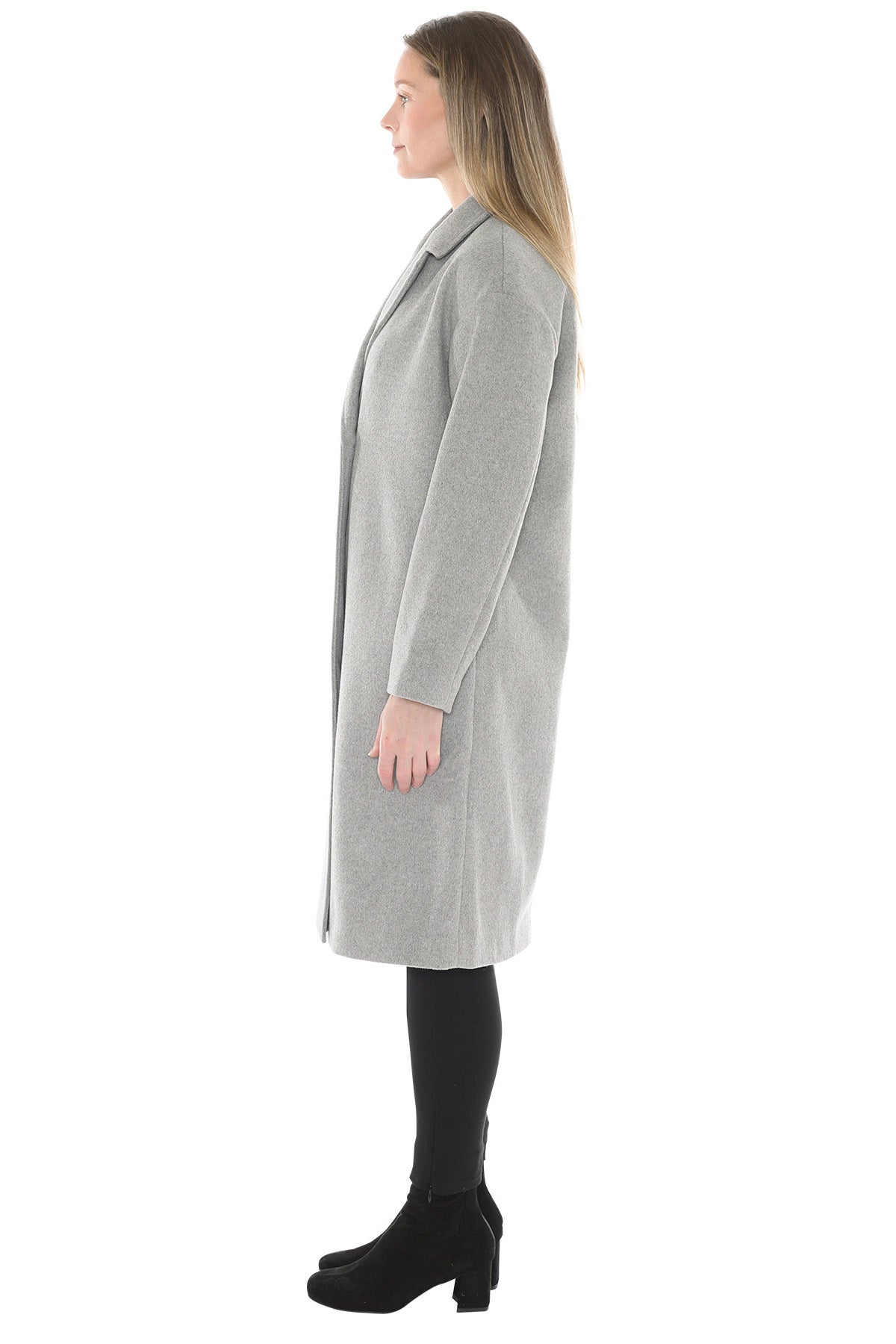 Jump Wool Blend Coat - Grey Marle